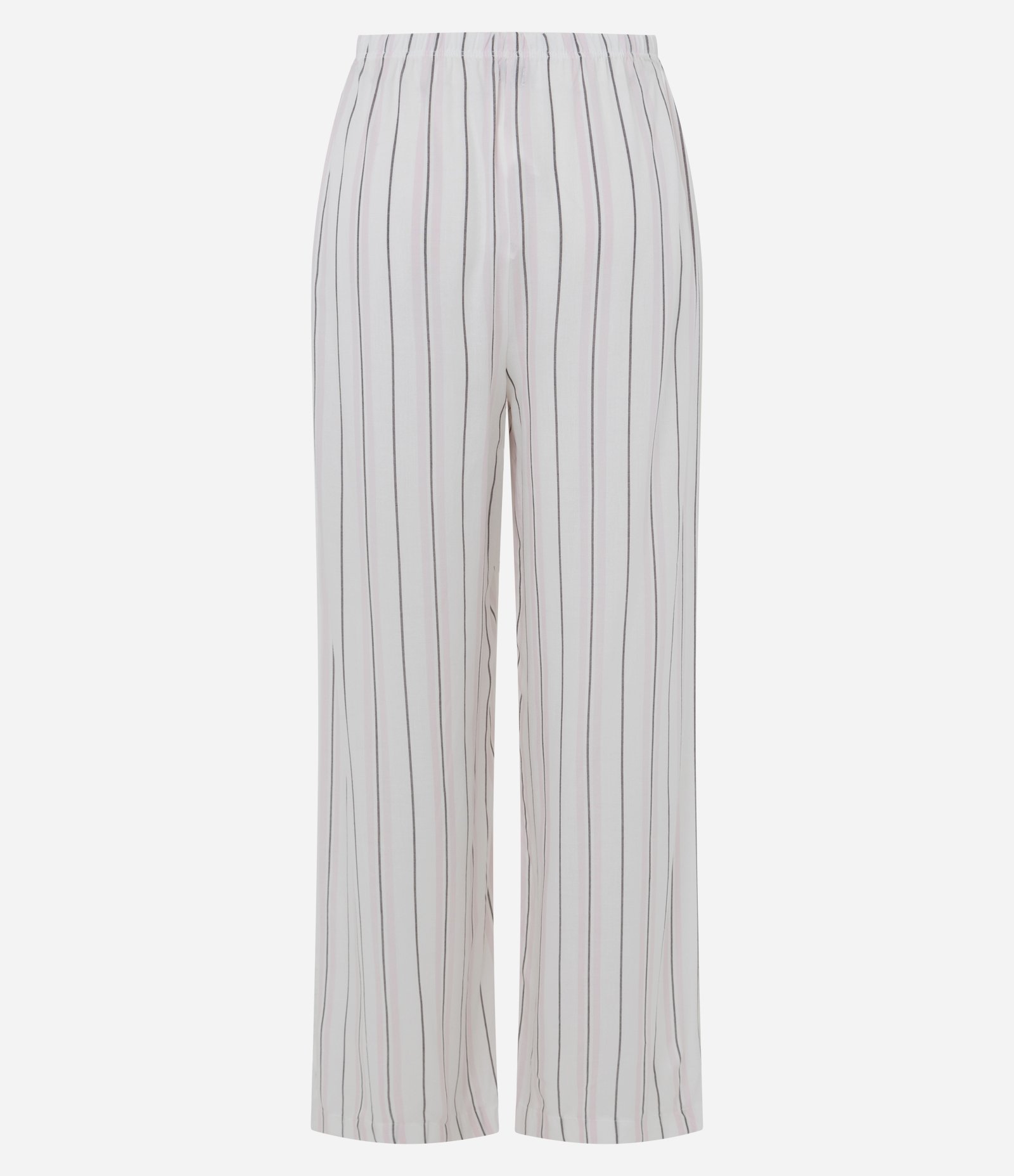 Calça de Pijama em Viscose com Estampa de Listras Branco 2
