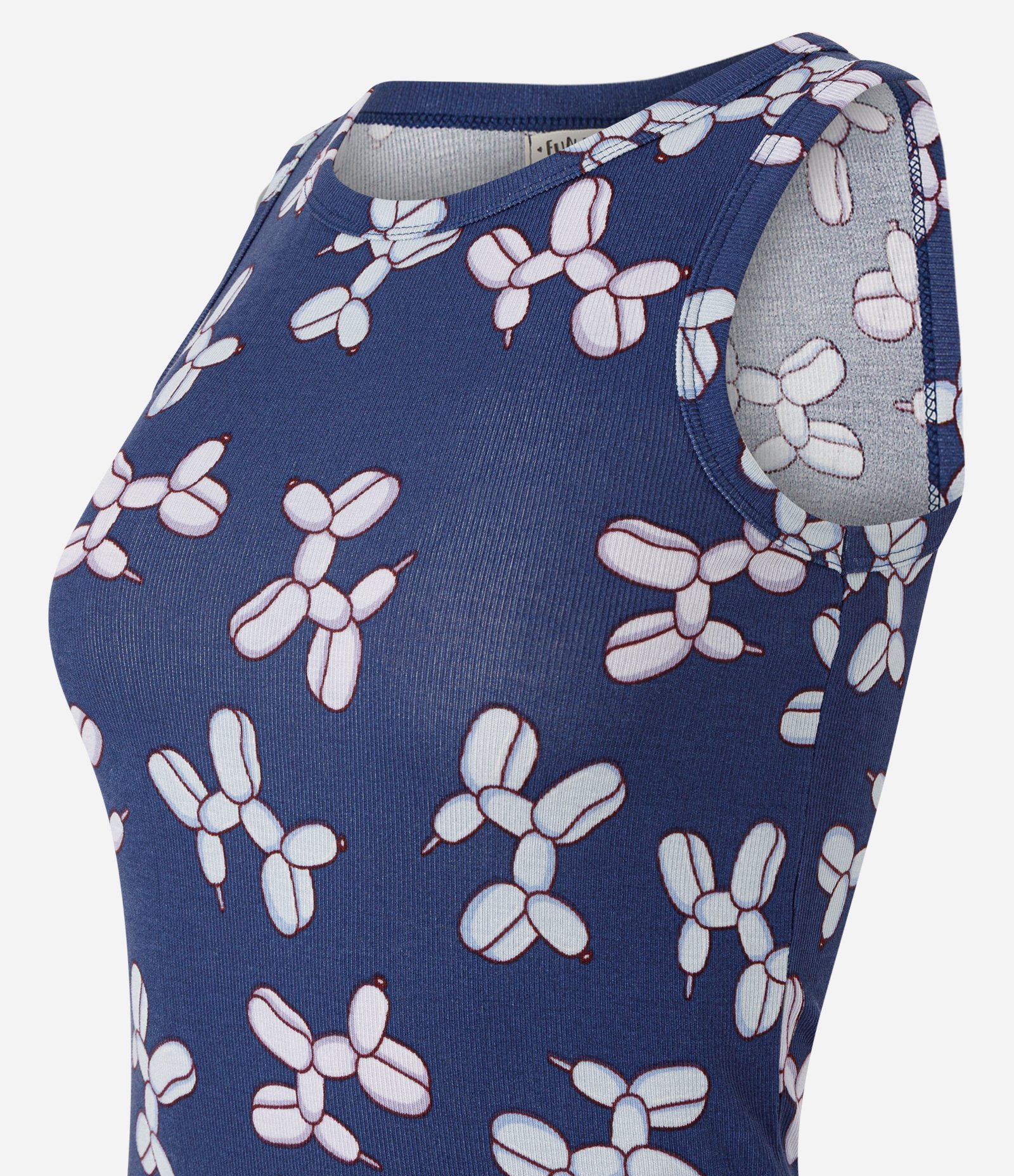 Pijama Curto Canelado com Estampa de Cachorrinho Azul 5
