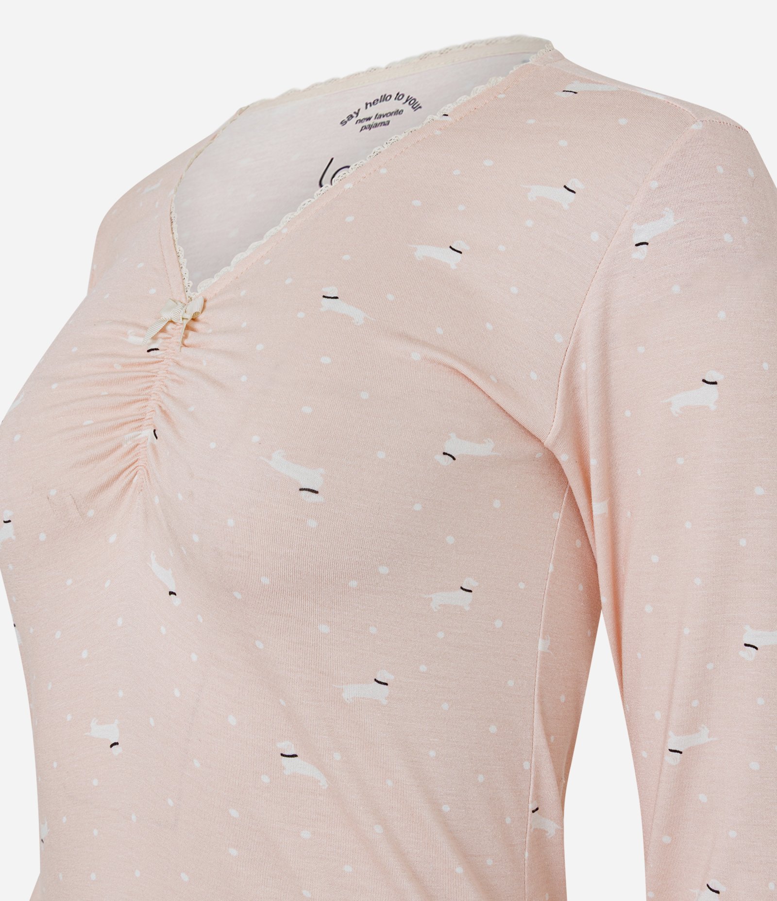 Calça de Pijama Jogger em Viscolycra com Estampa de Cachorrinhos Rosa 6
