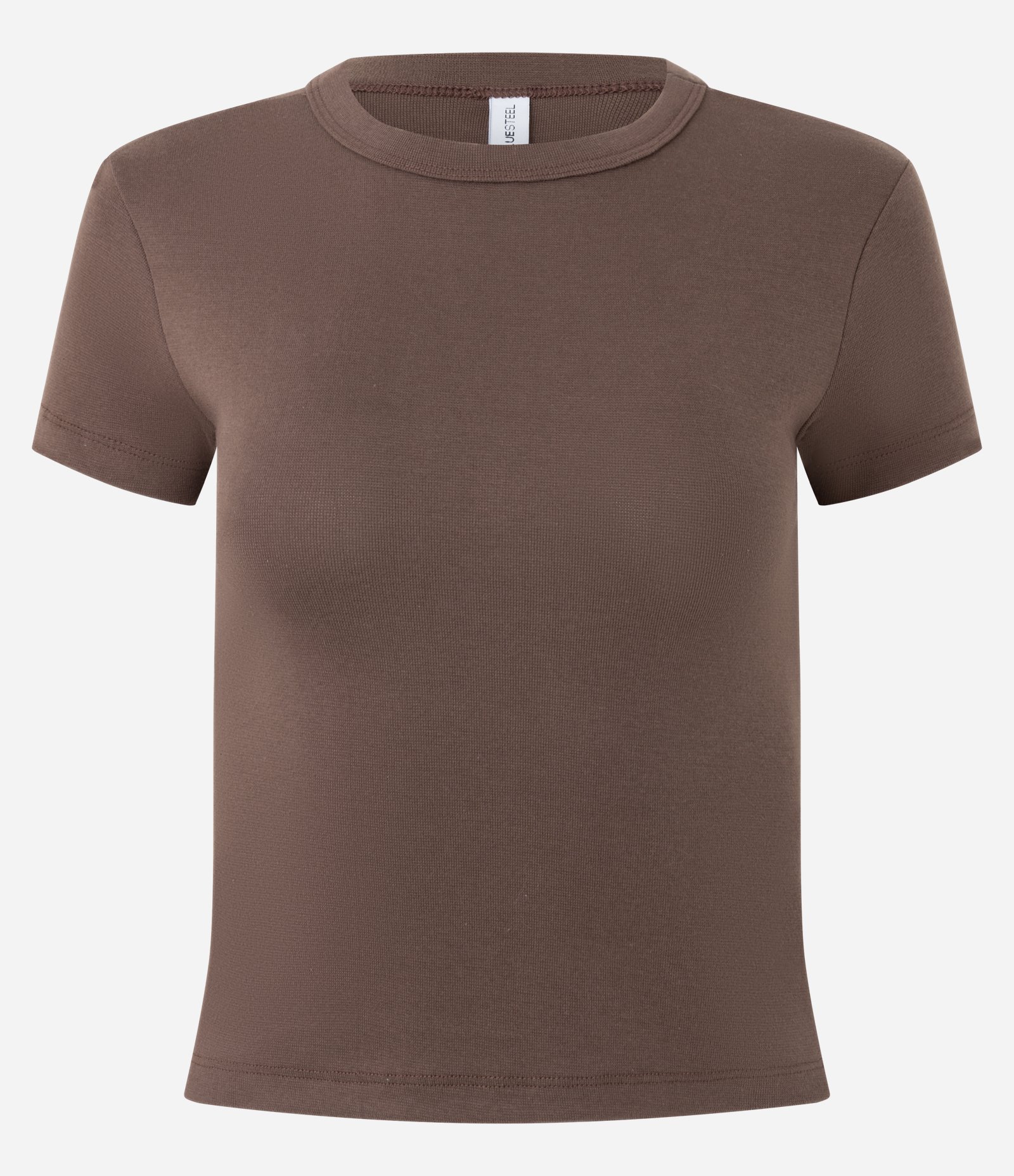 Blusa Justinha em Algodão com Mangas Curtas Marrom 1