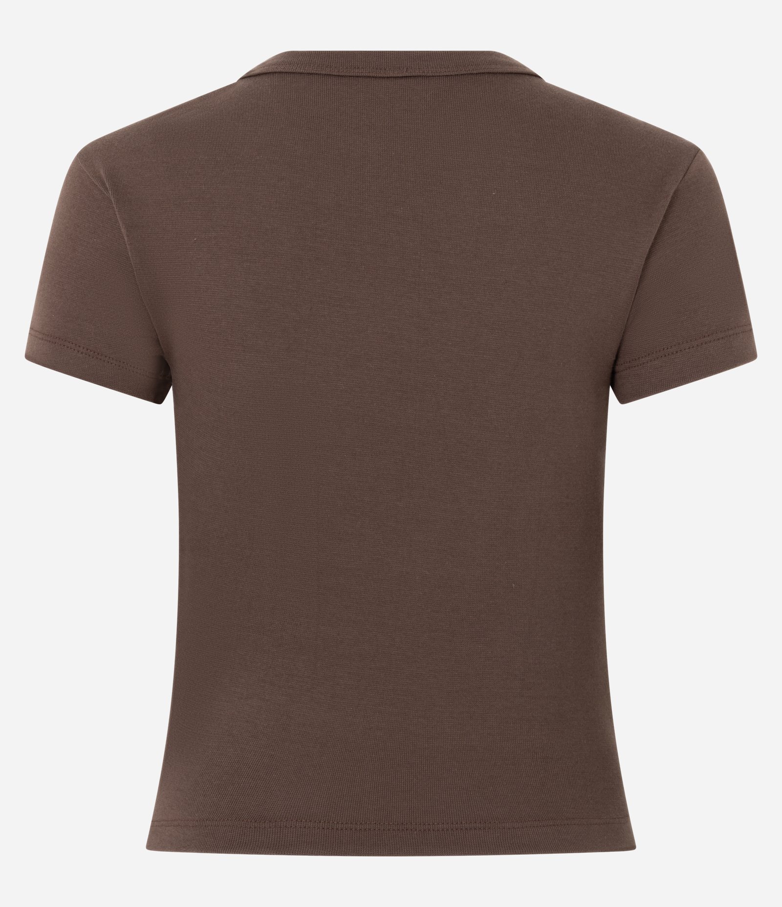 Blusa Justinha em Algodão com Mangas Curtas Marrom 3