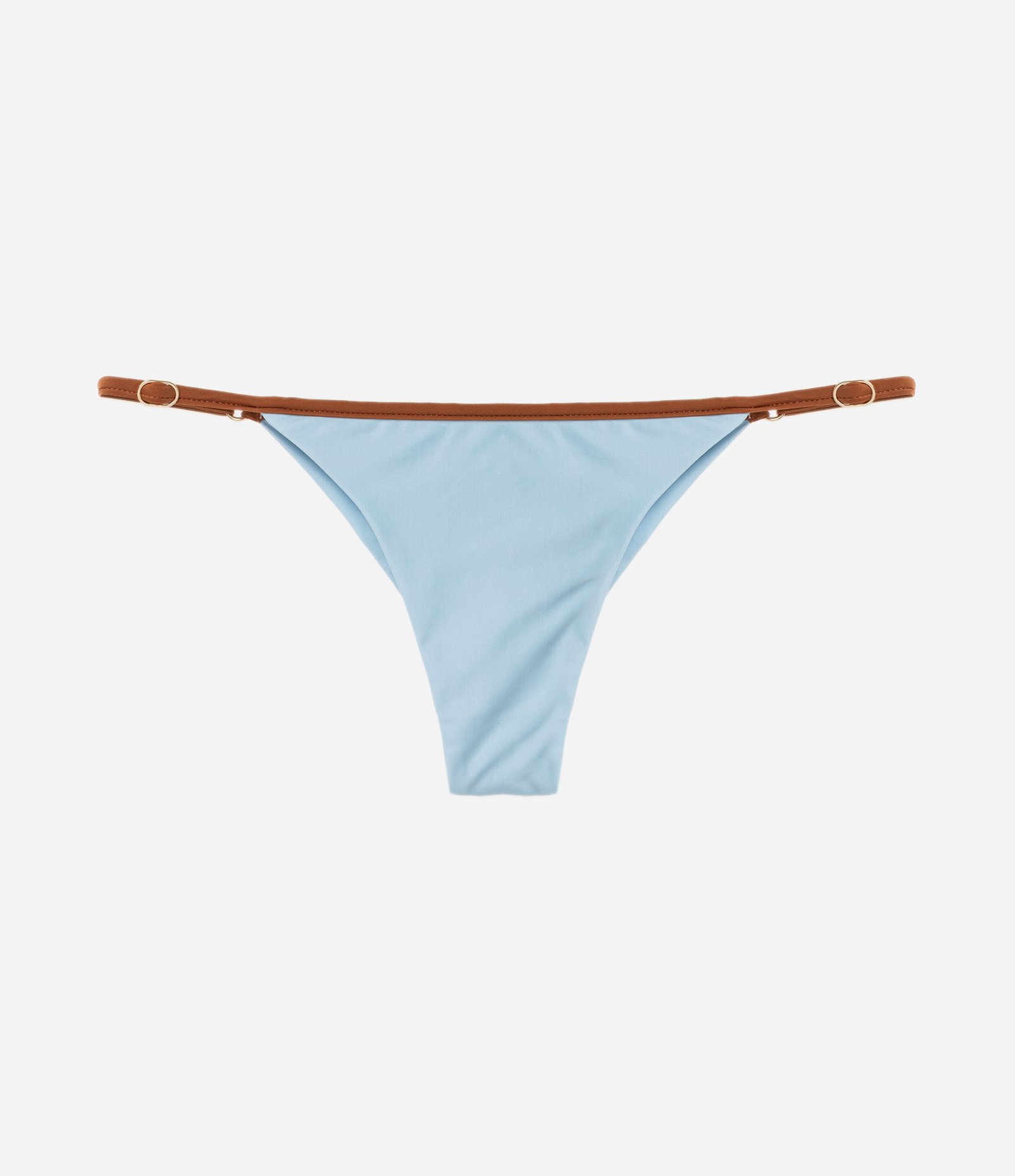 Biquini Calcinha String Fio Duplo com Viés Contrastante Azul 1