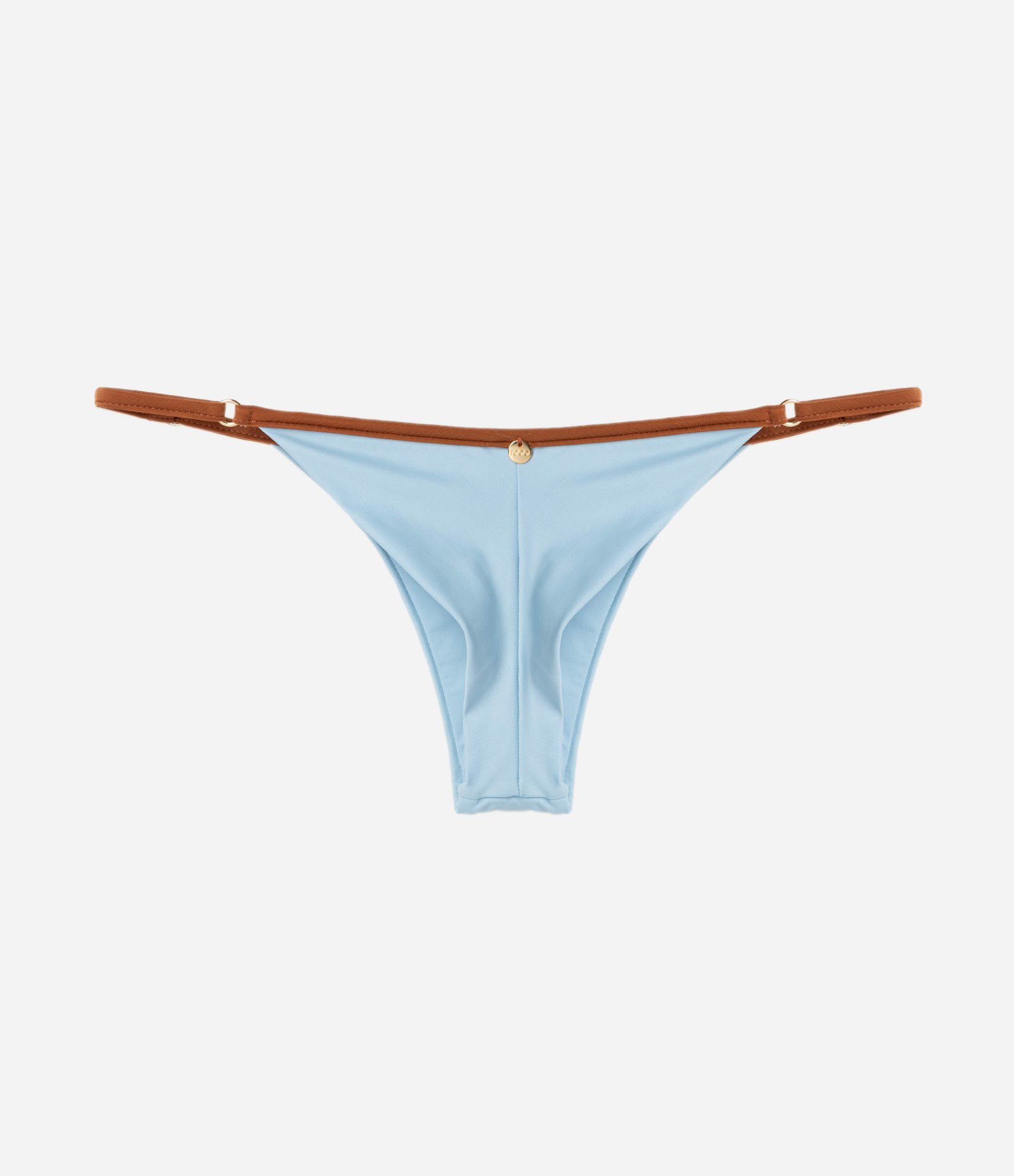 Biquini Calcinha String Fio Duplo com Viés Contrastante Azul 2