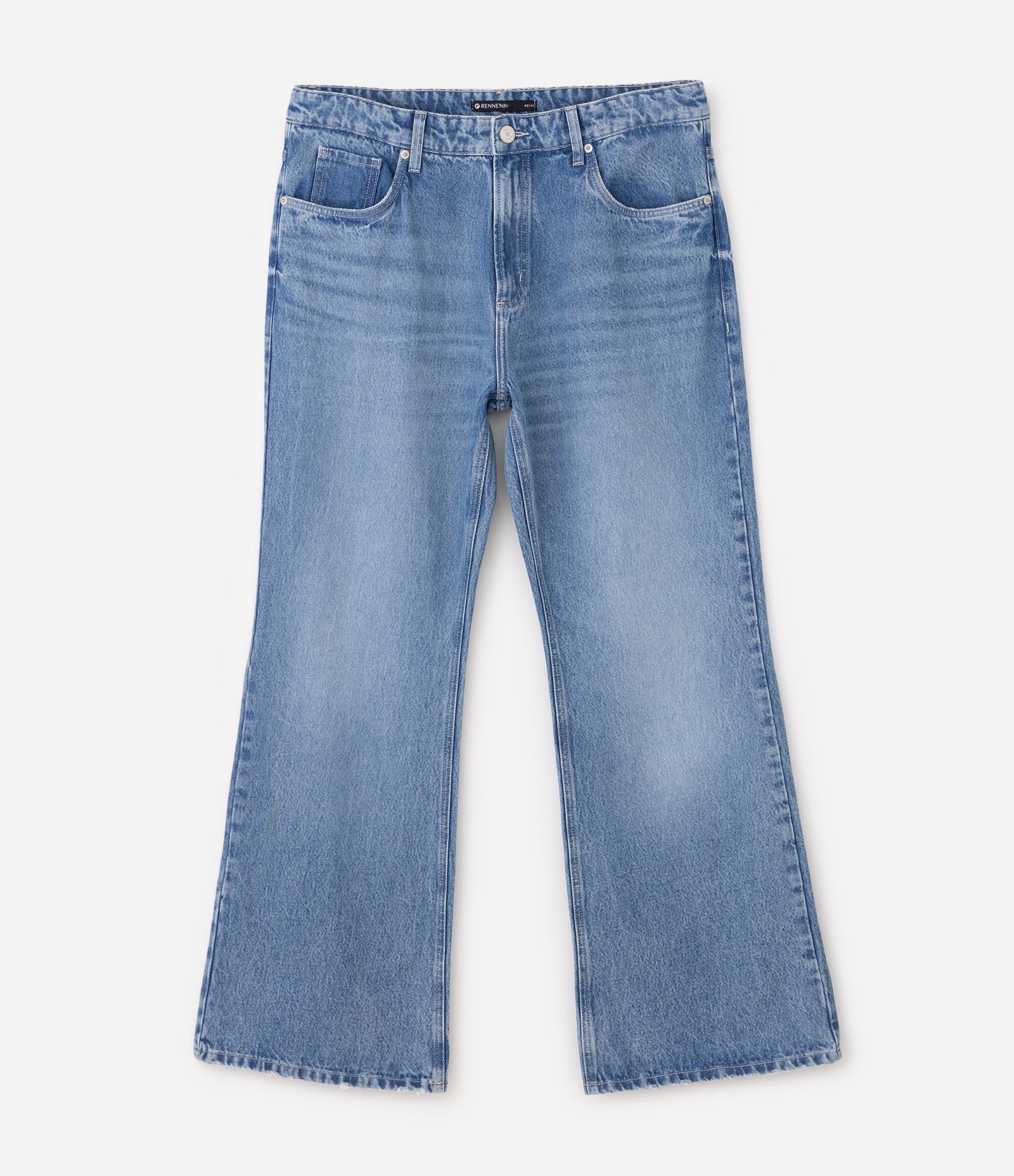 Calça Jeans Baggy Flare Azul 4