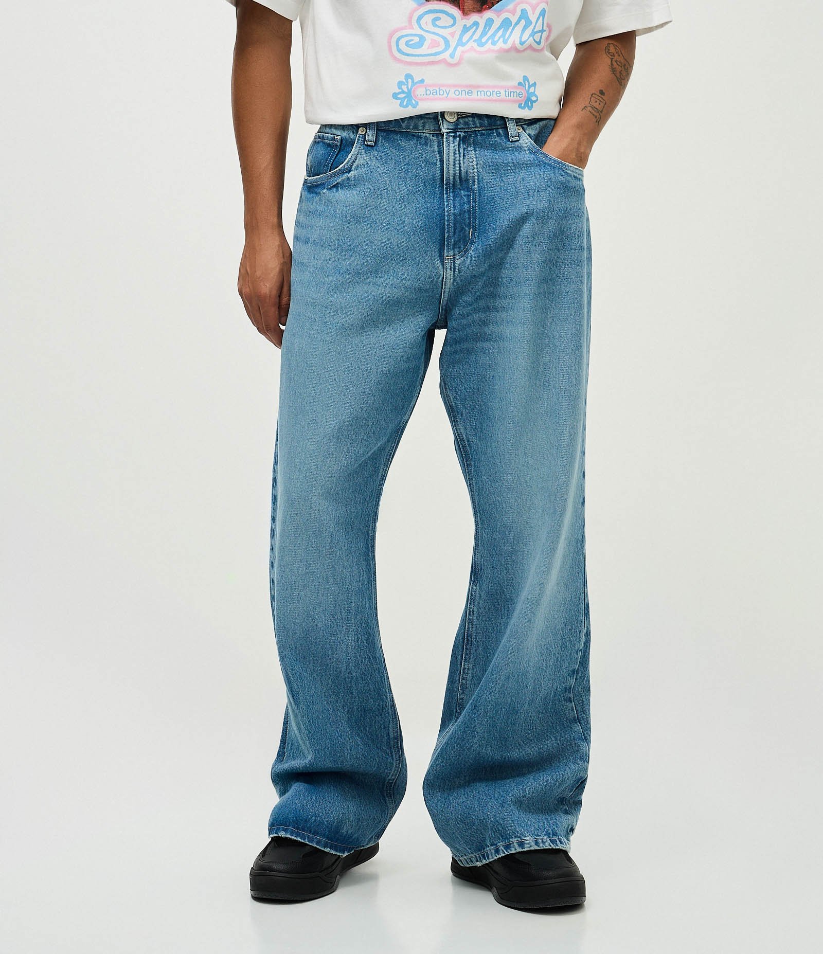 Calça Jeans Baggy Flare Azul 2