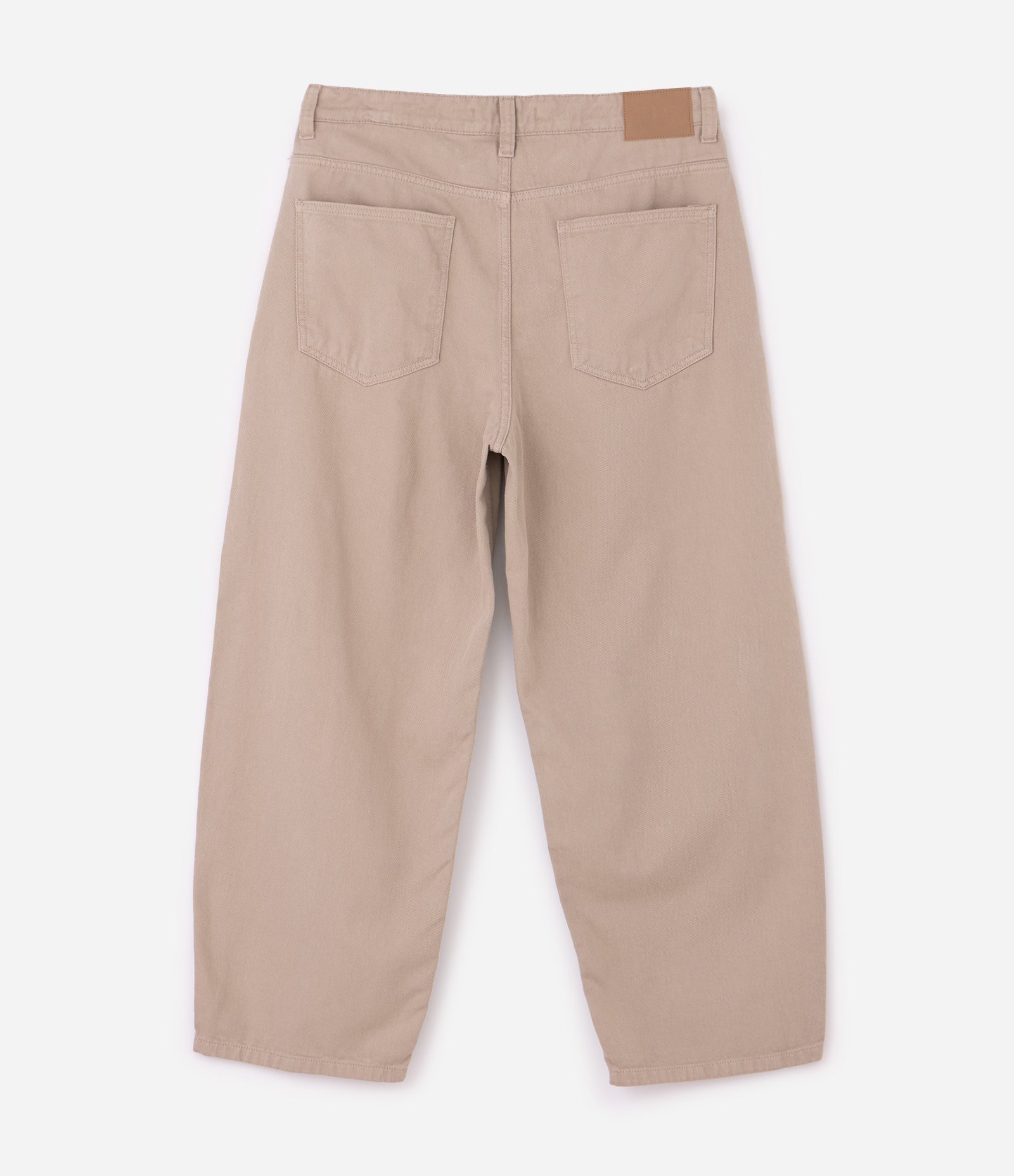 Calça Chino em Sarja com Pregas Bege 5