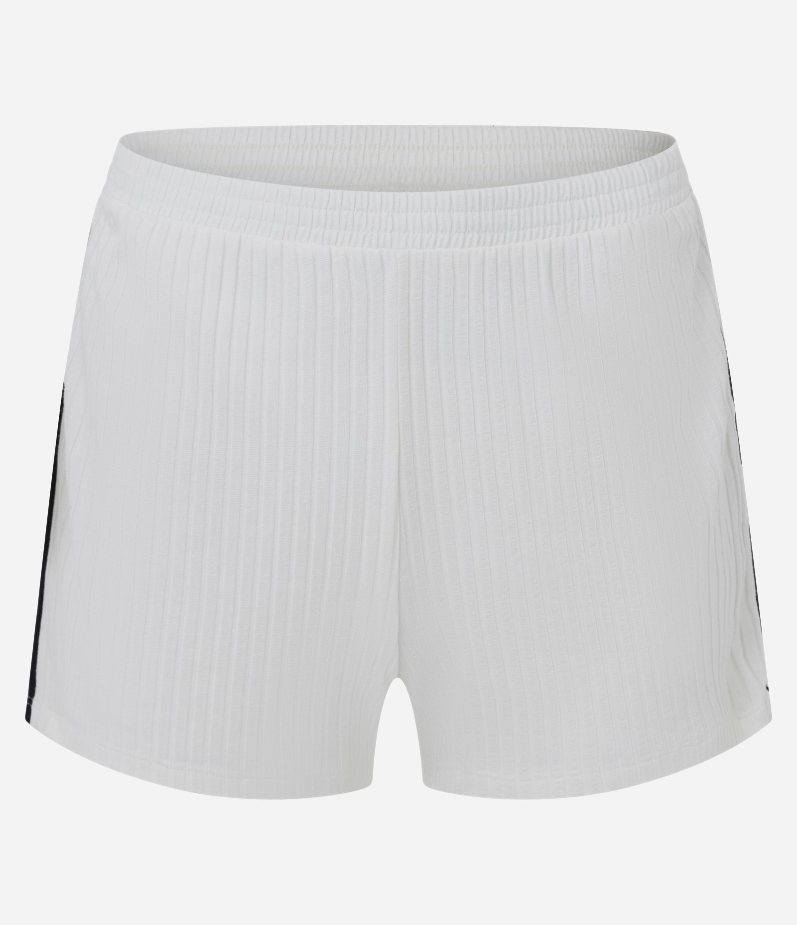 Pijama Curto em Ribana com Viés Contrastantes Branco 7