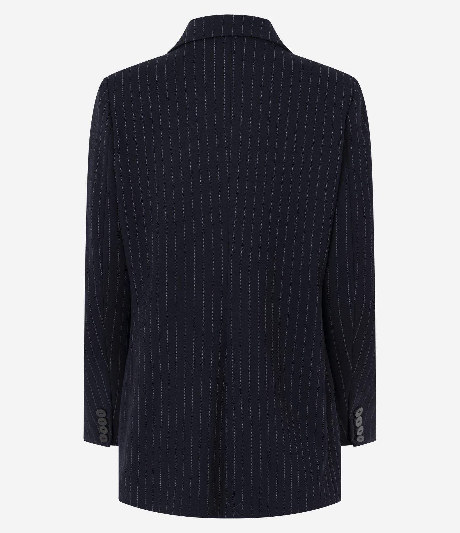 Blazer Risca de Giz em Ponto Roma Azul 6