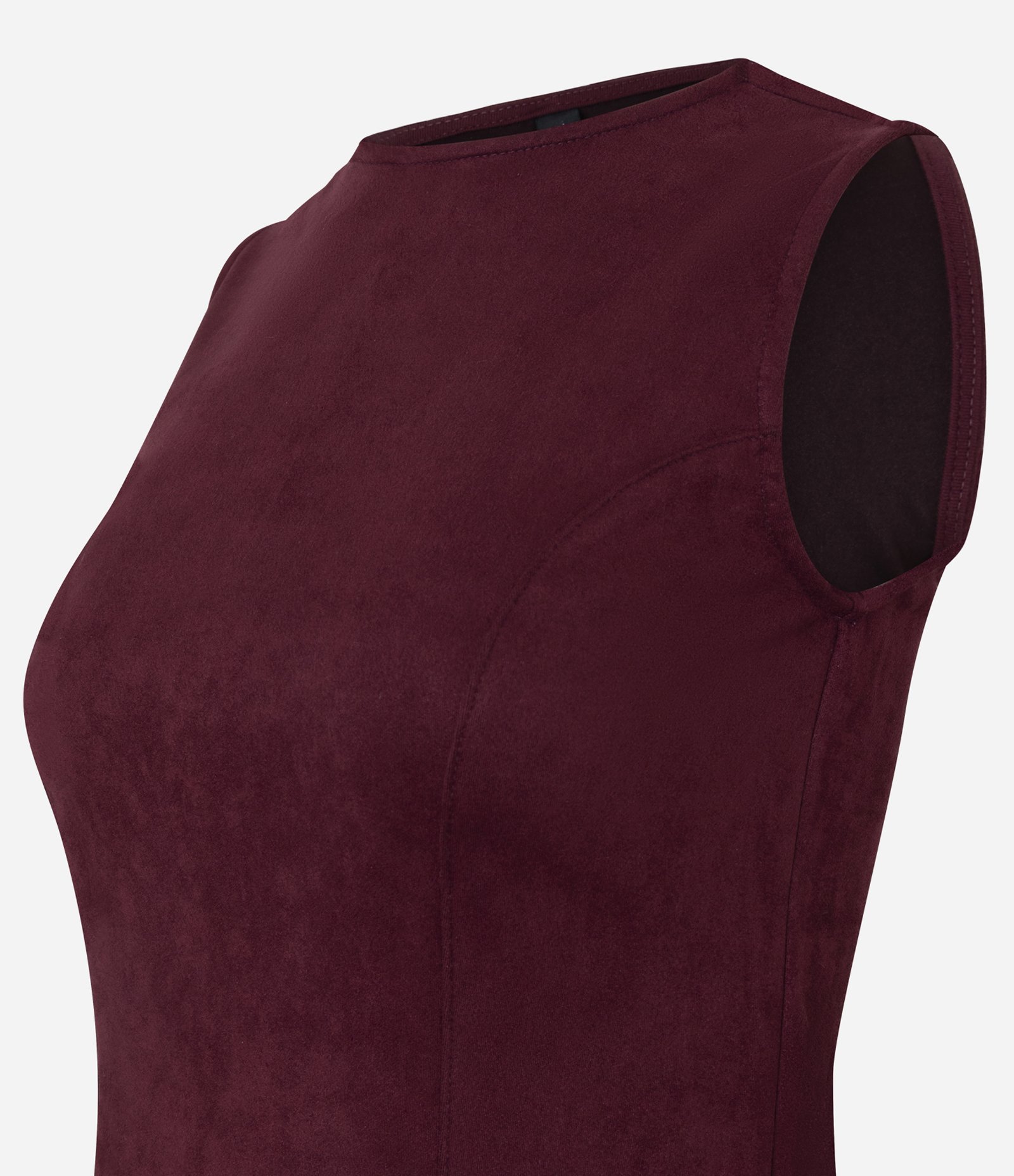 Vestido Curto em Suedine com Babadinhos Vermelho 2