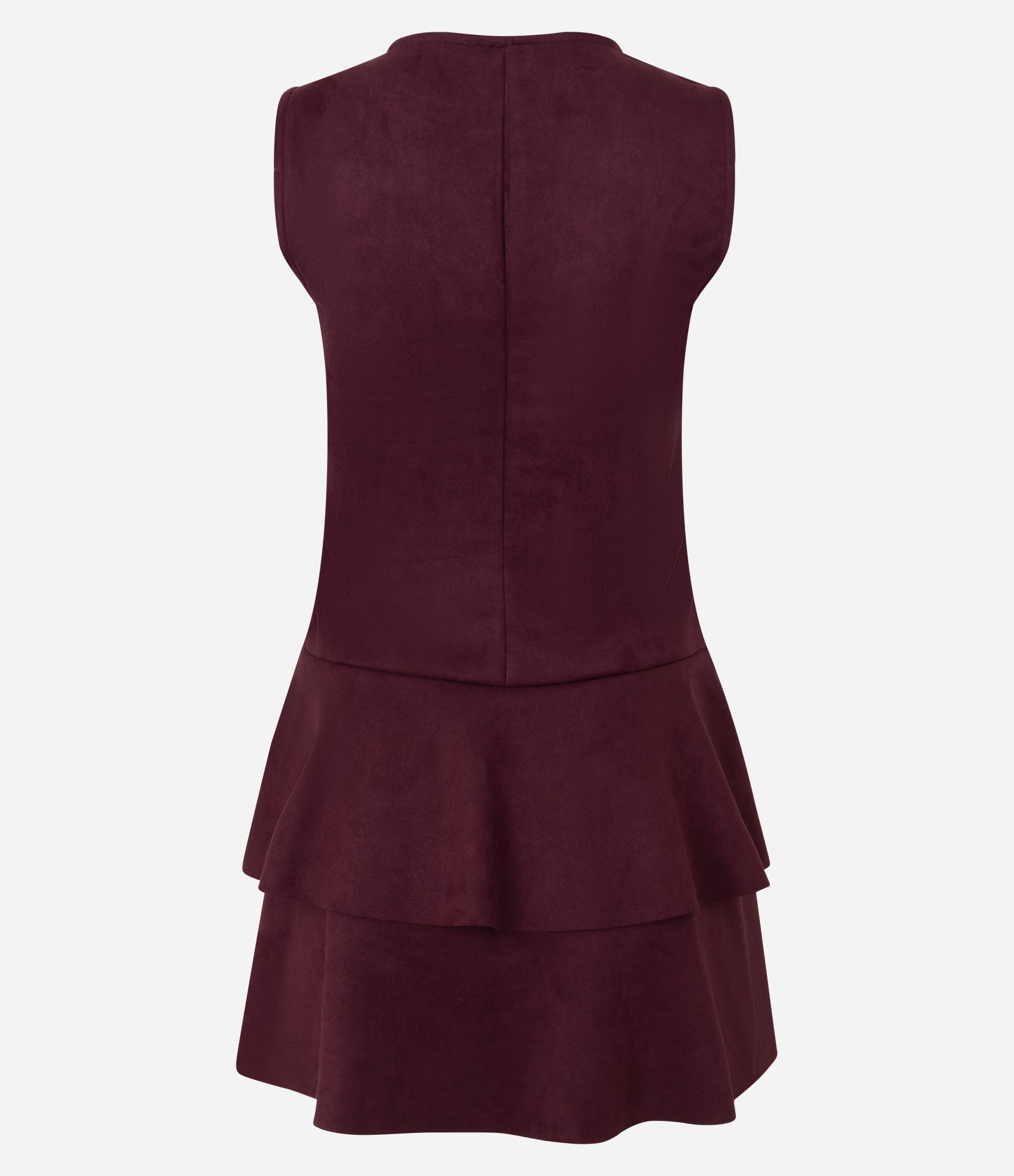 Vestido Curto em Suedine com Babadinhos Vermelho 3