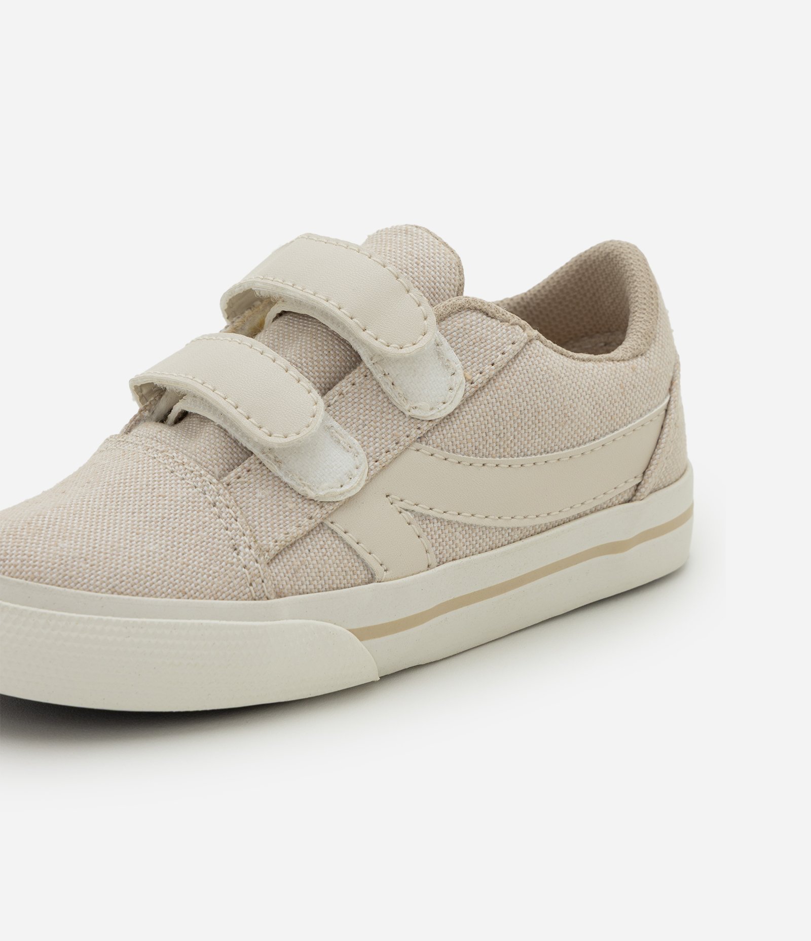 Tênis Casual Infantil com Velcro - Tam 20 ao 27 Bege 3