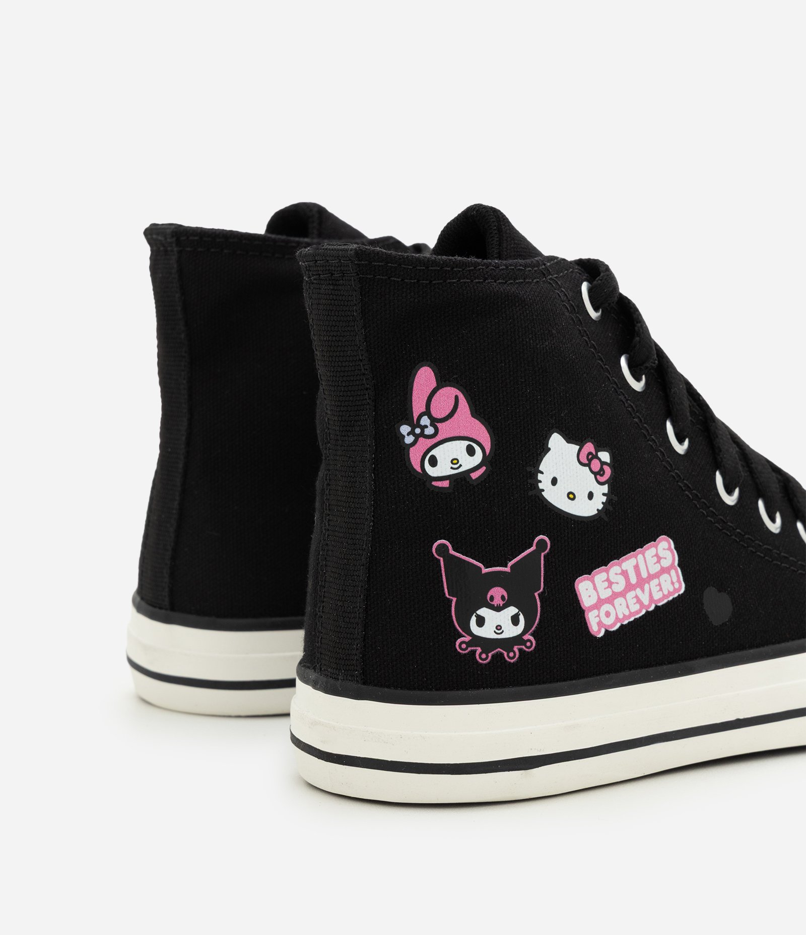 Tênis Infantil Abotinado com Estampa Hello Kitty – Tam 28 a 35 Preto 2