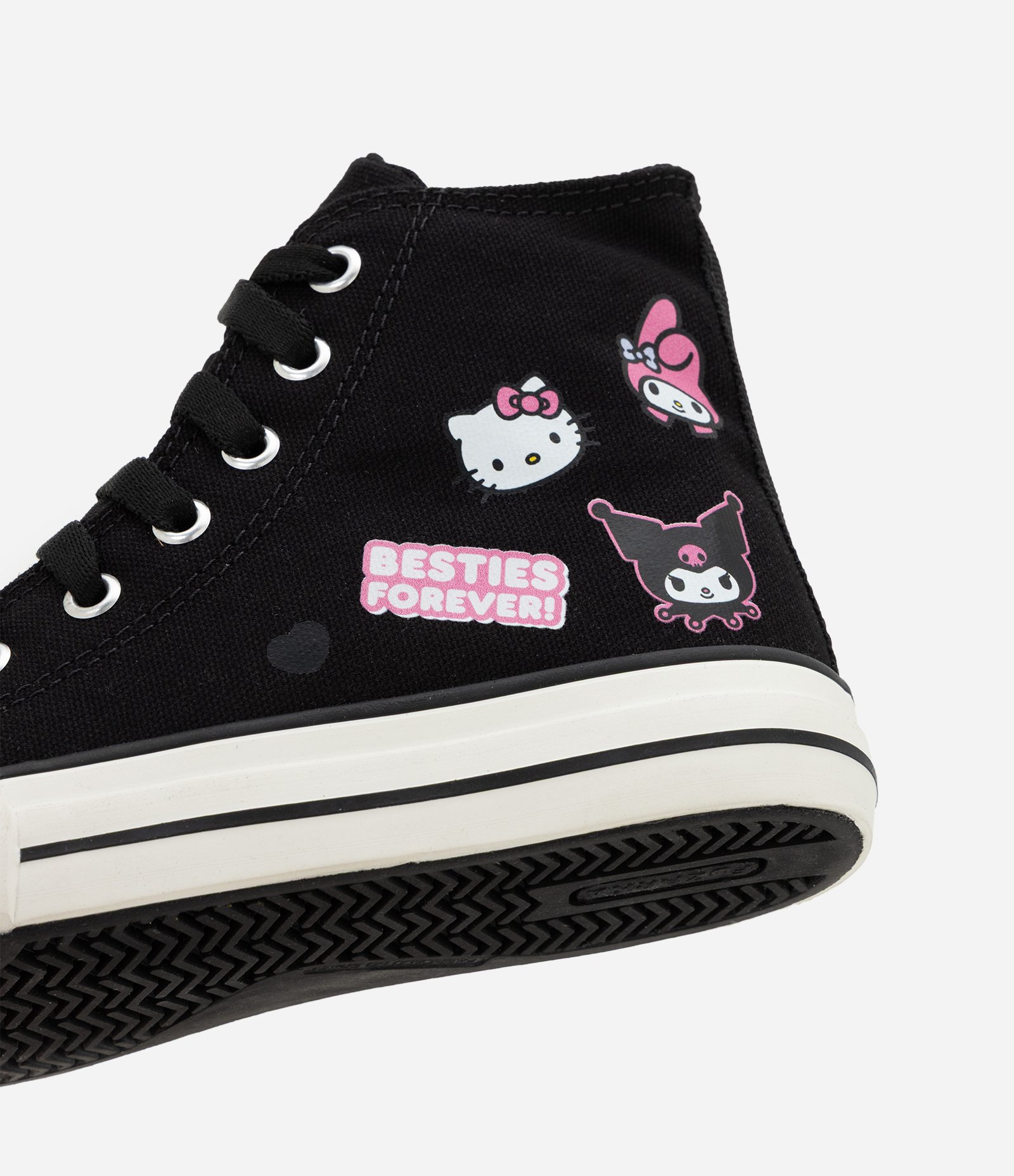 Tênis Infantil Abotinado com Estampa Hello Kitty – Tam 28 a 35 Preto 3