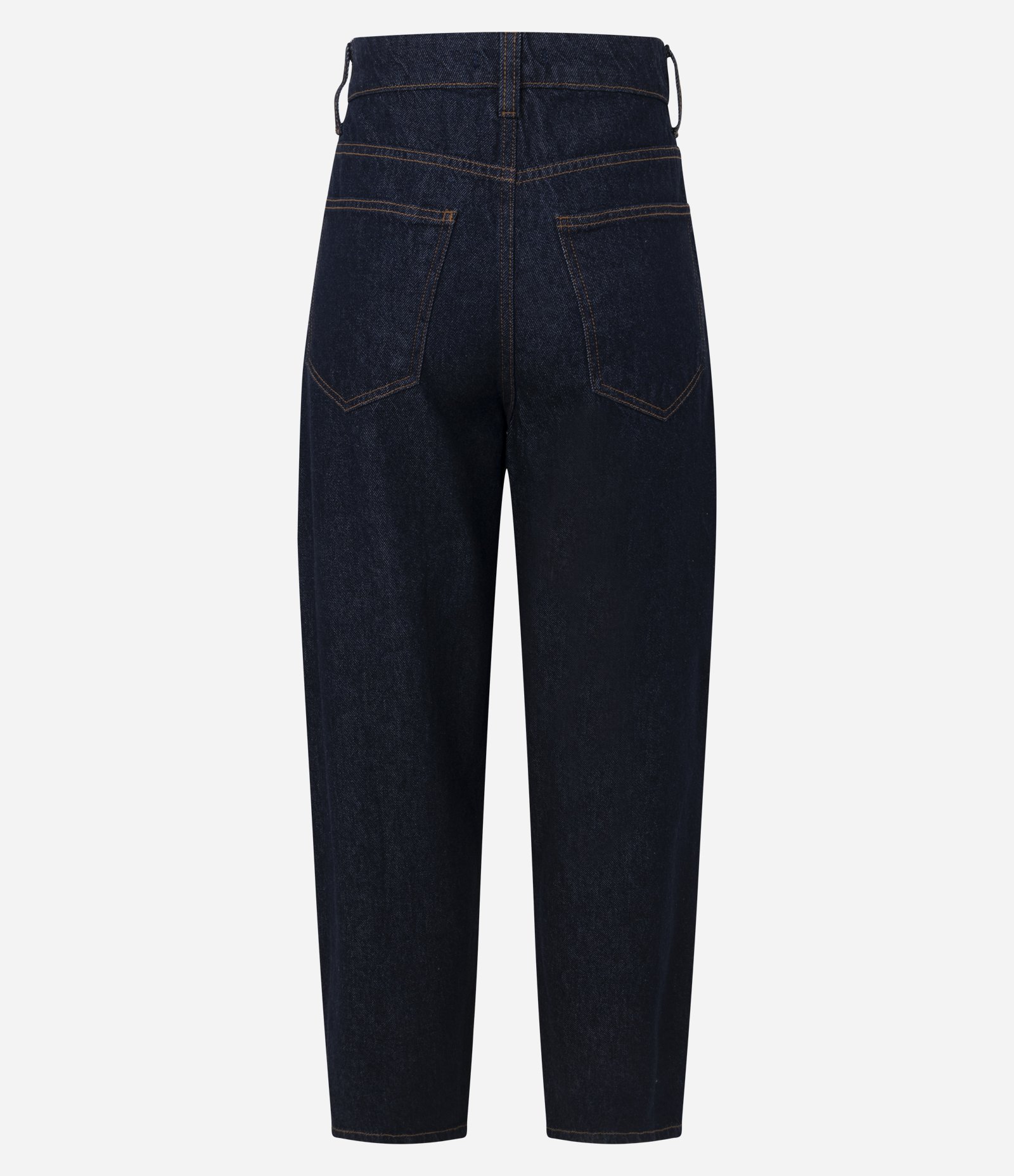 Calça Cenoura em Jeans com Cintura Alta Azul Escuro 6