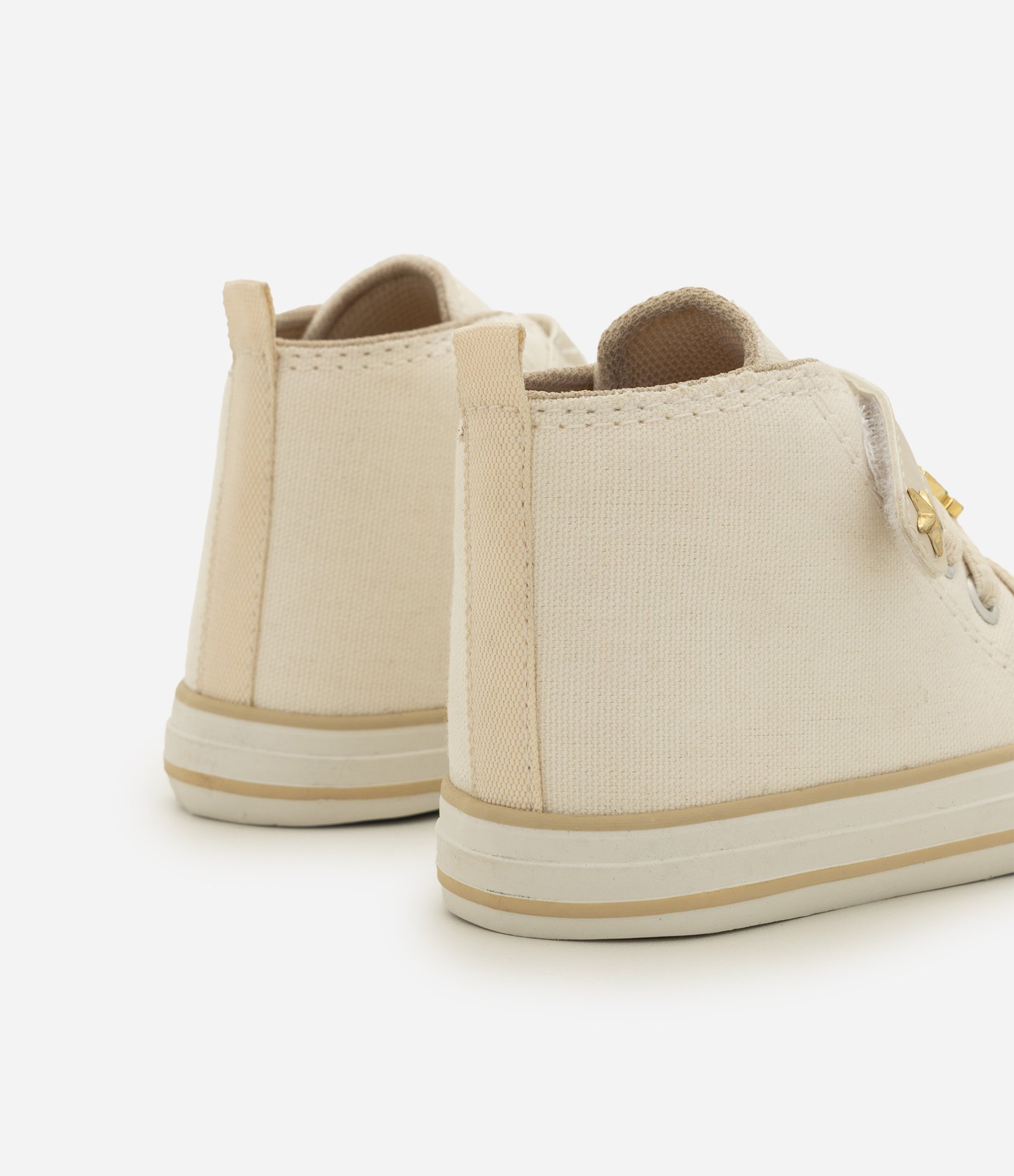 Tênis Infantil Abotinado com Velcro e Pingentes – Tam 20 a 27 Off White 2