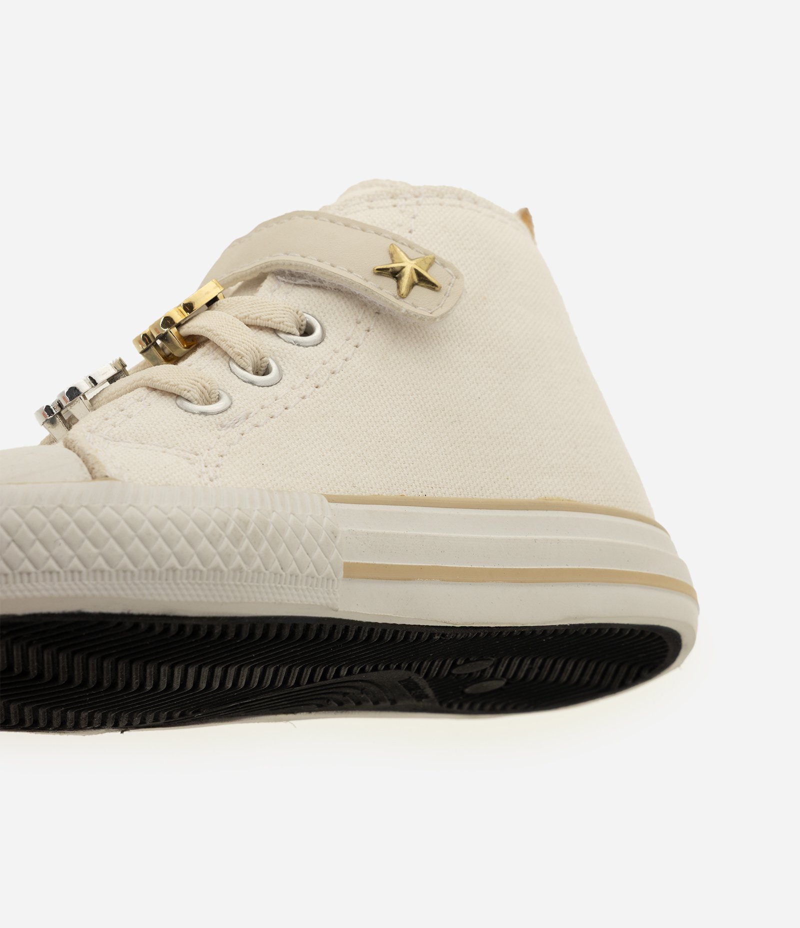 Tênis Infantil Abotinado com Velcro e Pingentes – Tam 20 a 27 Off White 3