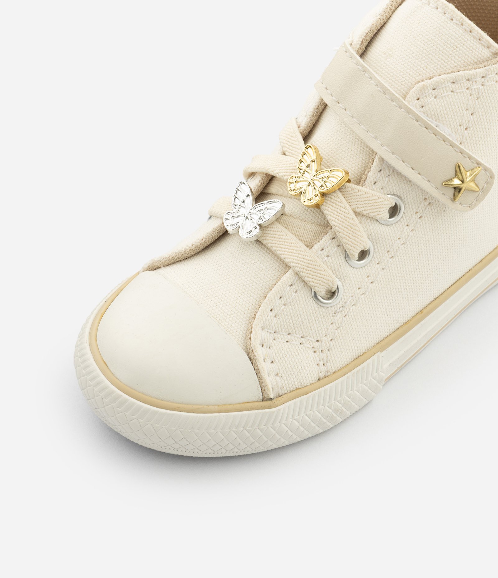 Tênis Infantil Abotinado com Velcro e Pingentes – Tam 20 a 27 Off White 6
