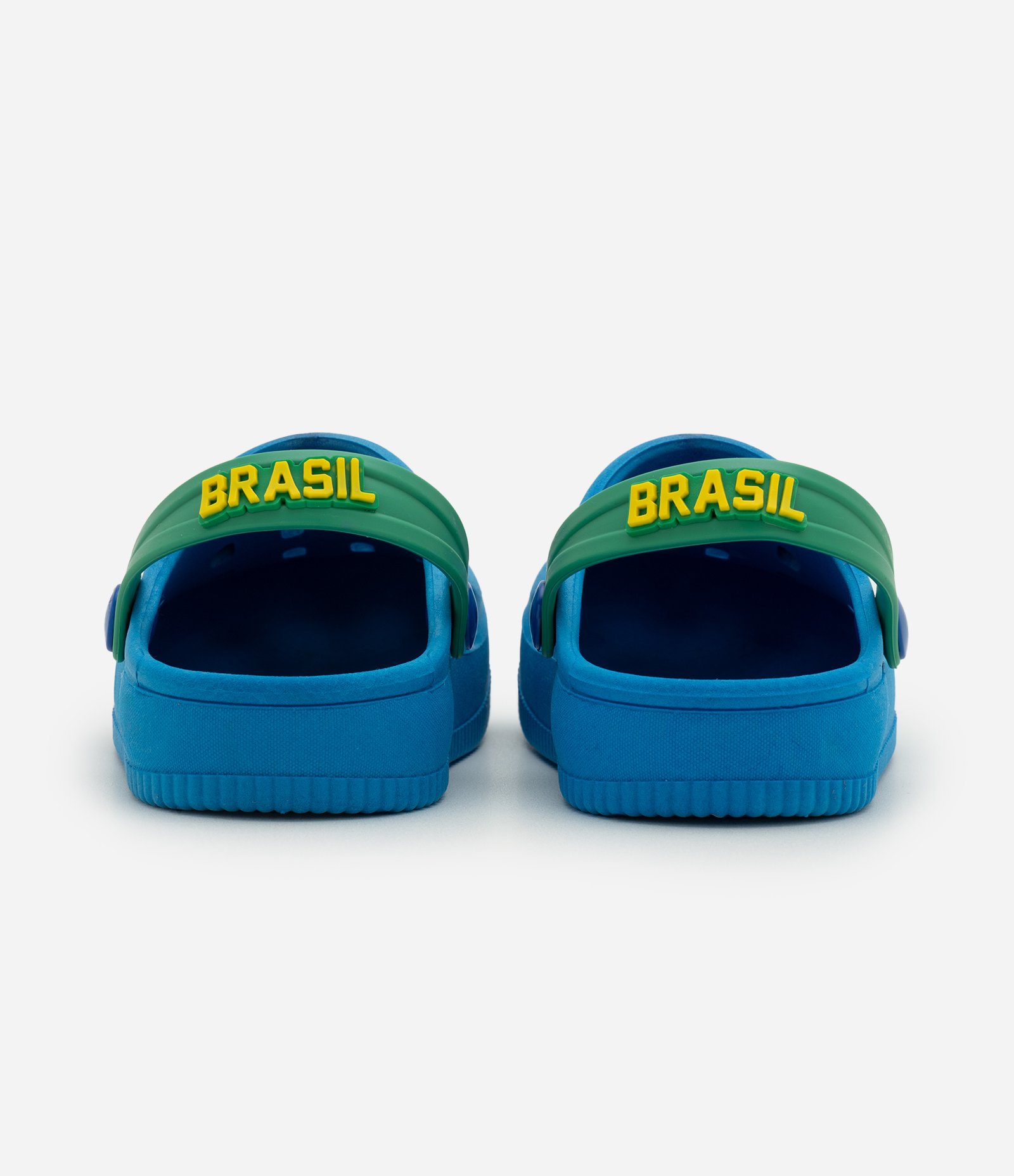Sandália Babuche Infantil com Patches Futebol Brasil - Tam 20 ao 33 Azul 3