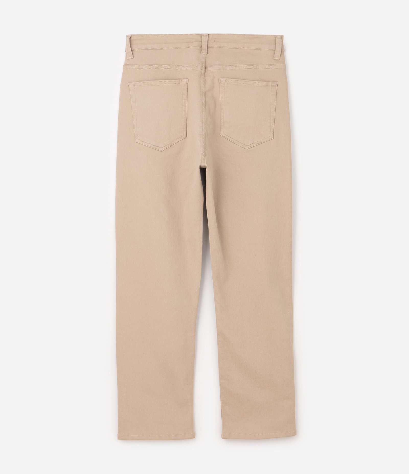 Calça Sarja Reta Vintage Bege 2