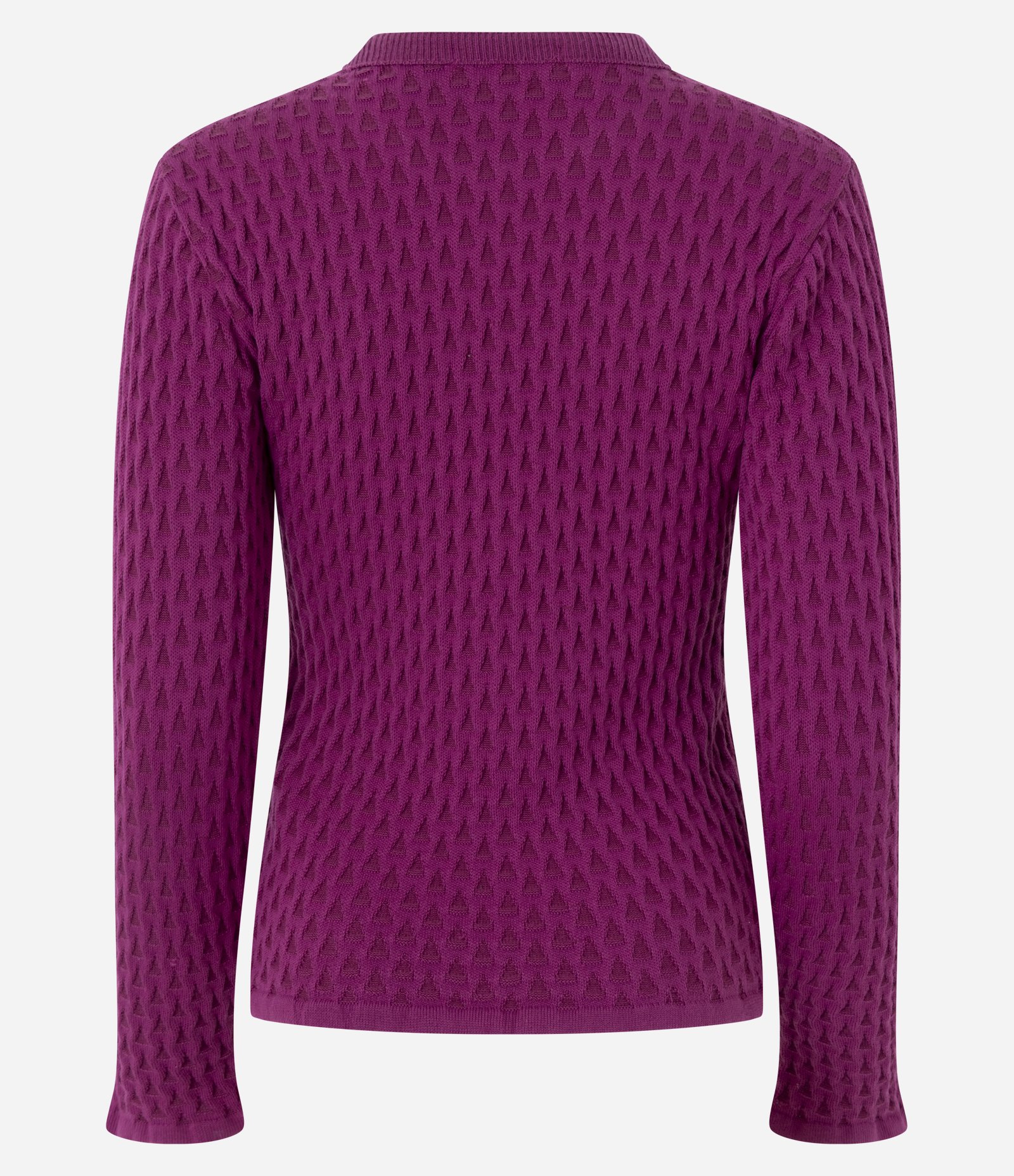 Suéter com Textura Jacquard e Mangas Longas Rosa 3