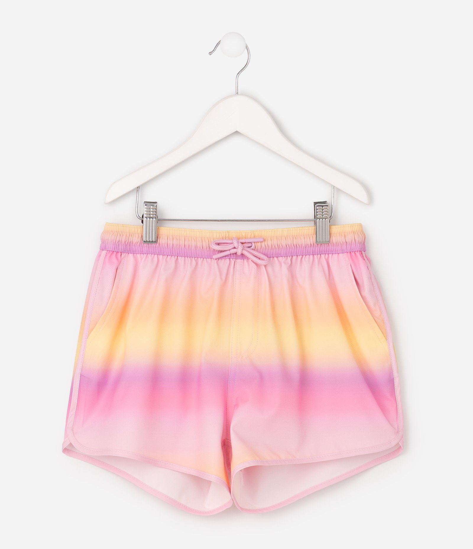 Short Infantil em Microfibra com Estampa Efeito Degradê - Tam 5 A 16 Anos Rosa 2