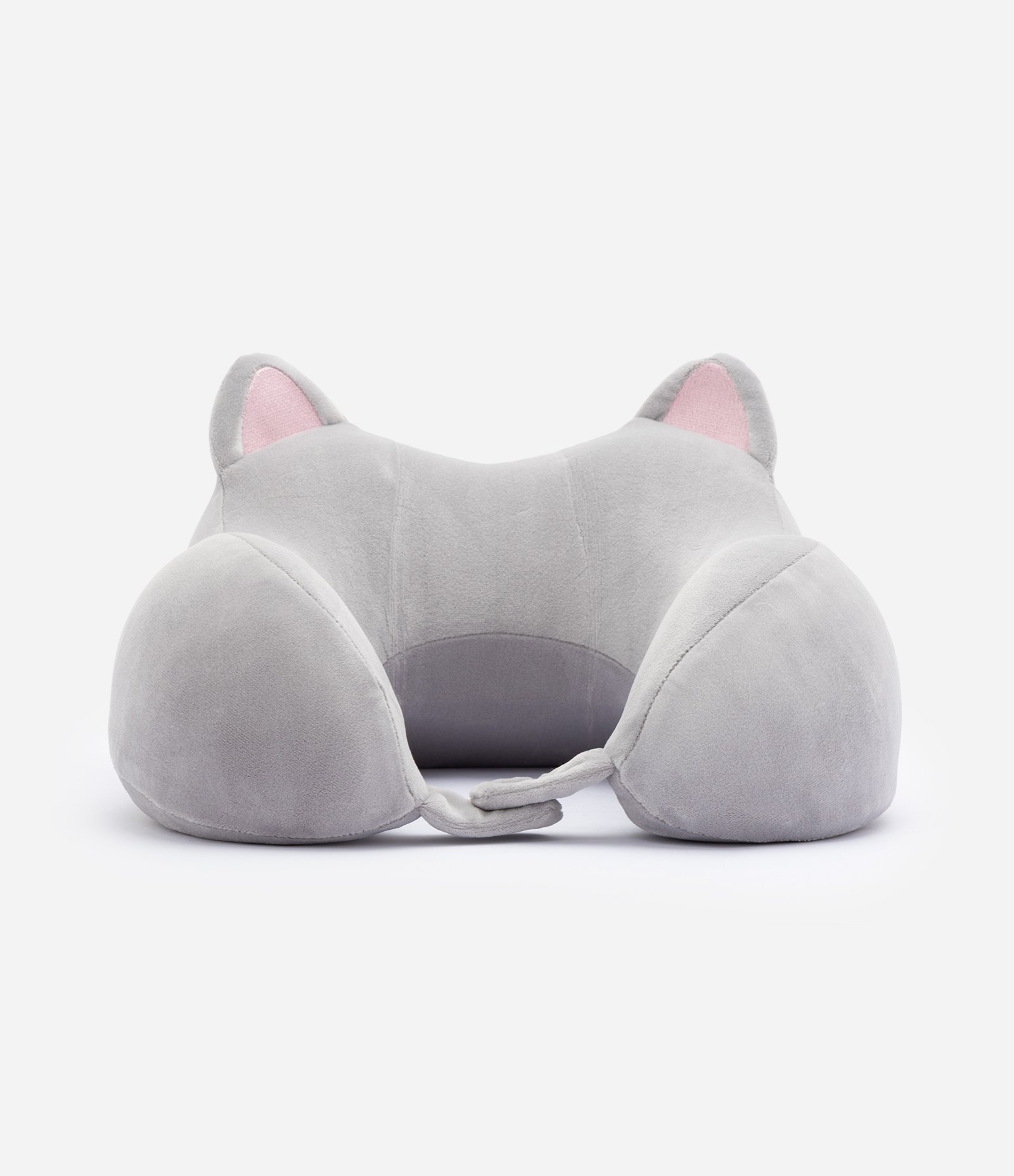 Travesseiro de Viagem com Orelhas de Gatinho Cinza 4