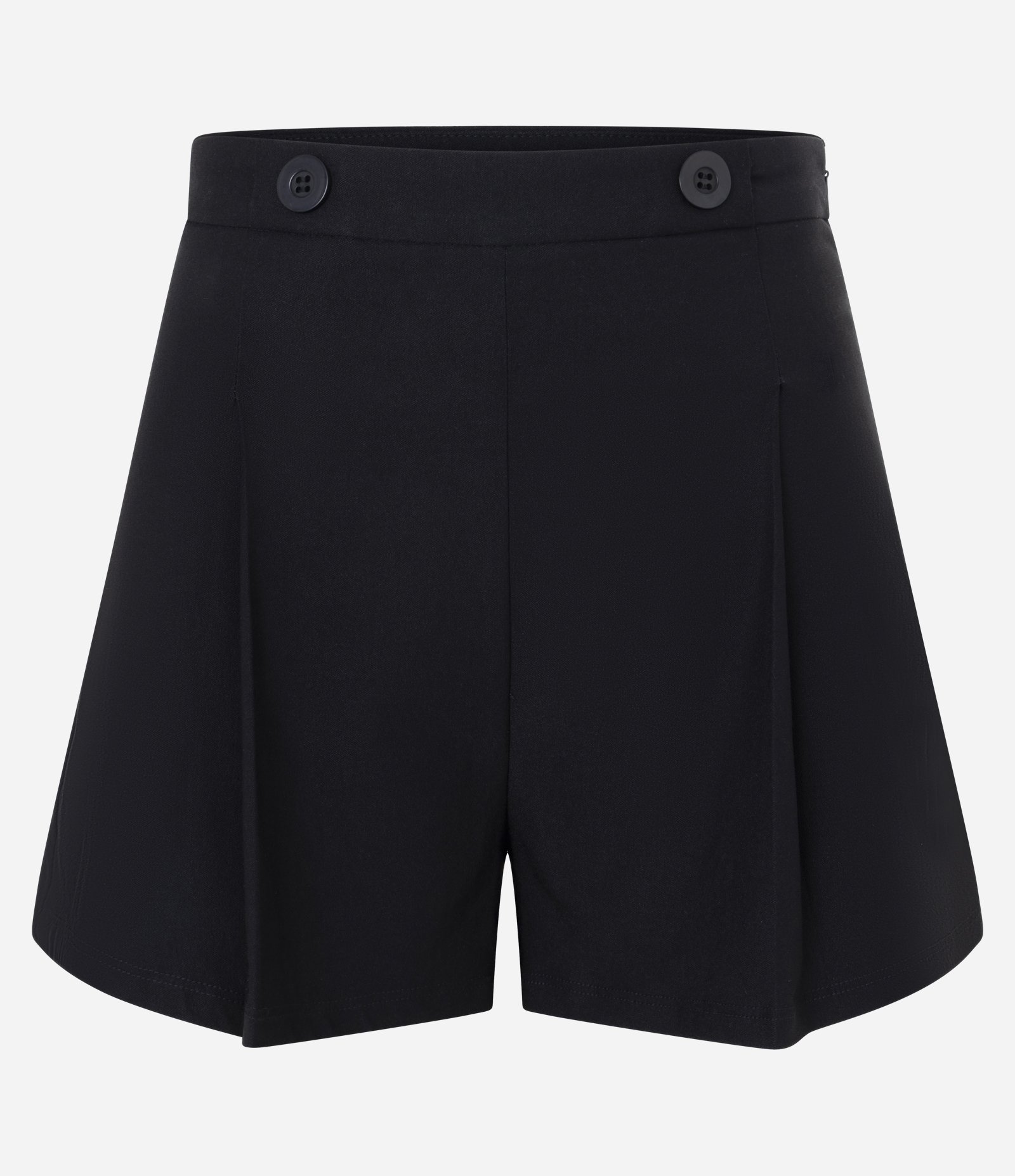 Short em Bengaline com Botões no Cós Preto 5