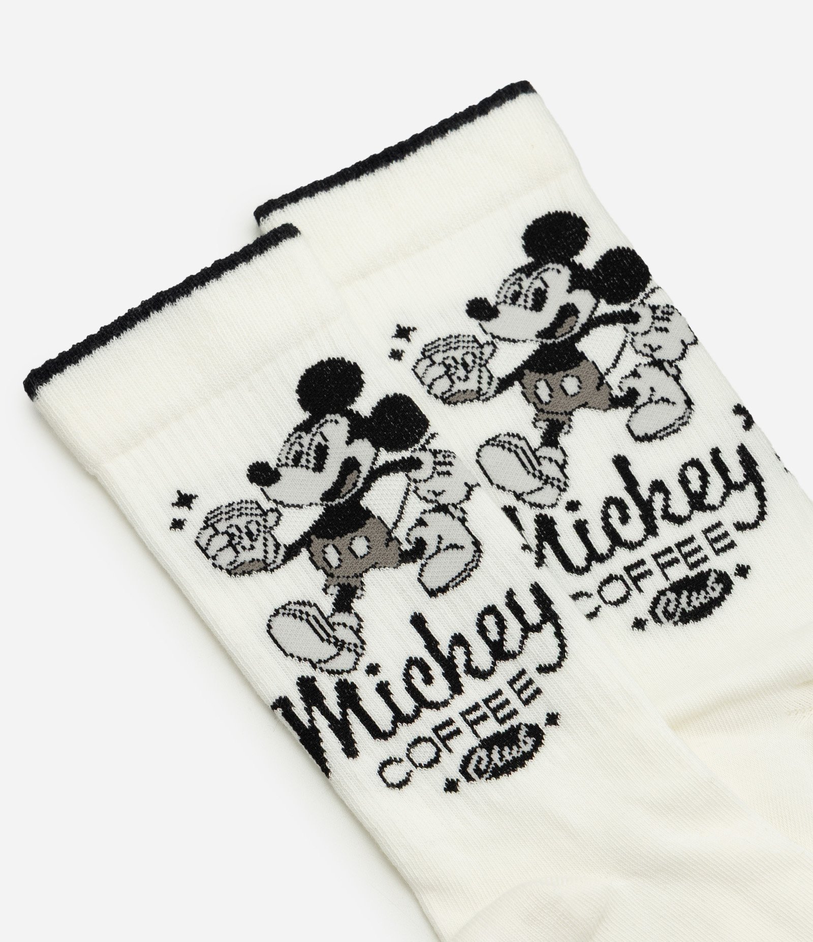 Meia Cano Longo Mickey Mouse Branco 4