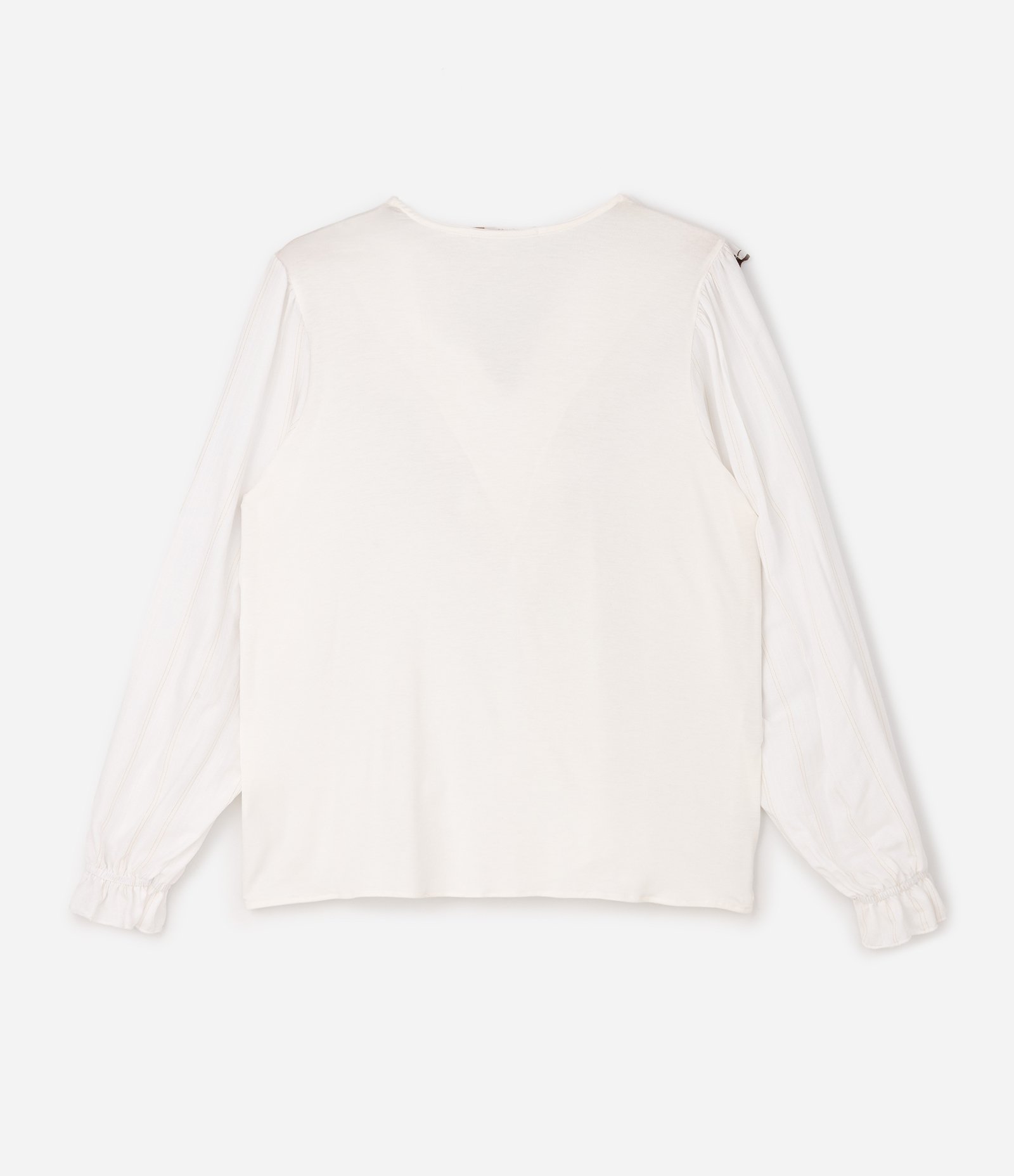 Blusa Bata Listrada com Brilho Curve & Plus Size Branco 2