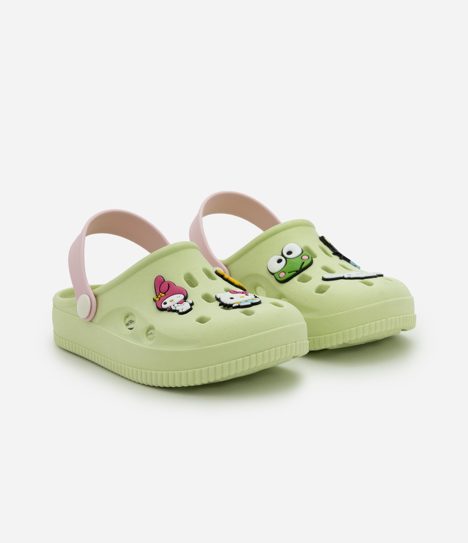 Sandália Infantil Babuche com Pins Hello Kitty – Tam 28 a 35 Verde Claro 2