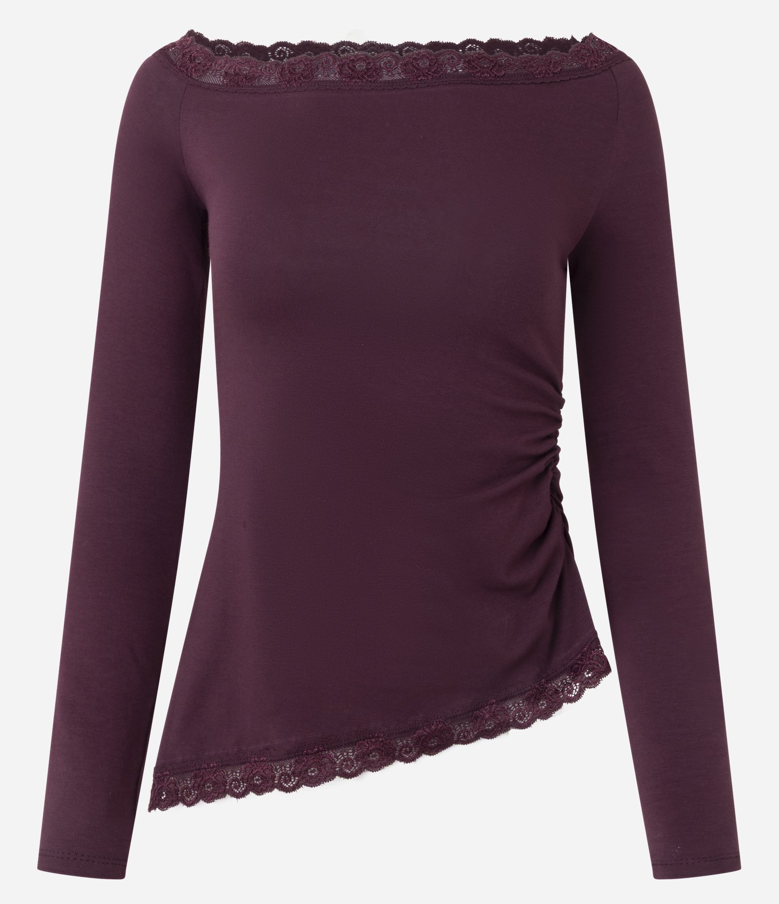 Blusa em Algodão com Decote e Barra Rendados Vermelho 6