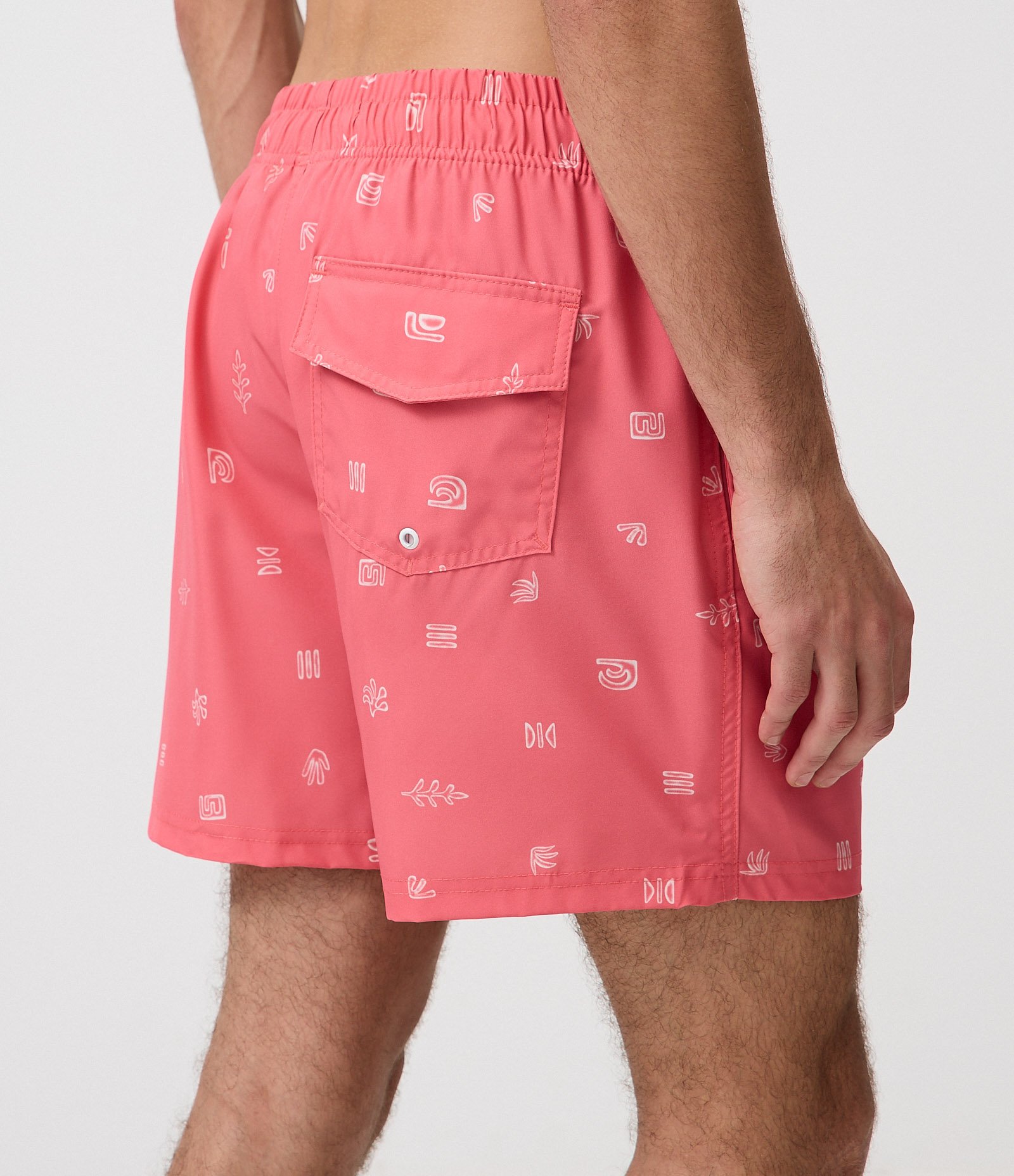 Bermuda de Banho com Estampa Mini Ícones Rosa 3