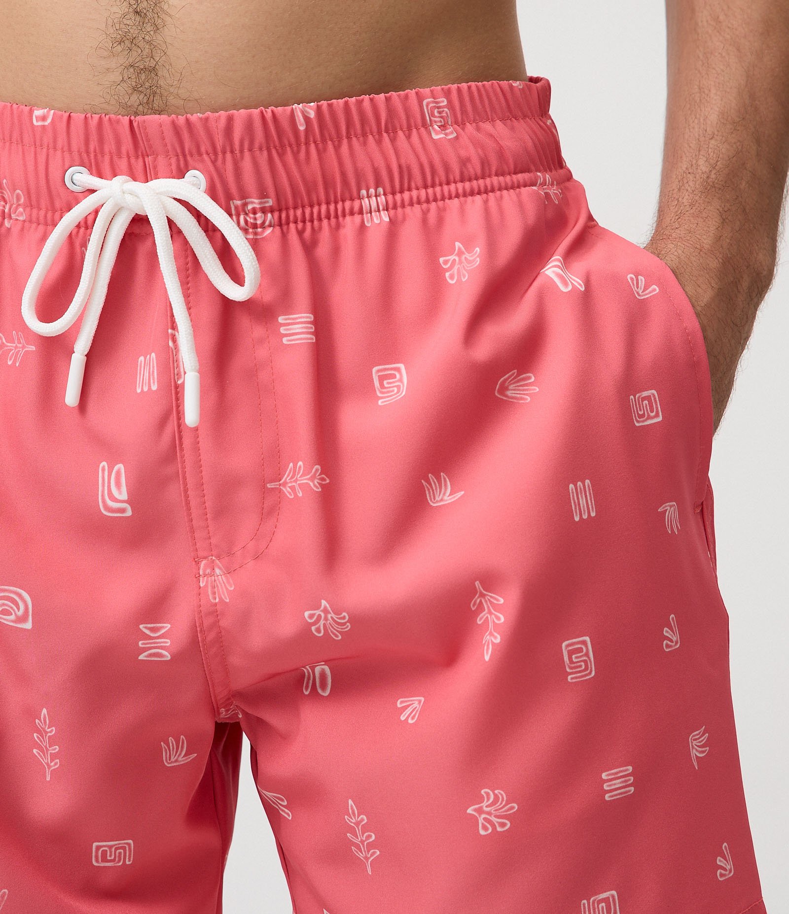Bermuda de Banho com Estampa Mini Ícones Rosa 4