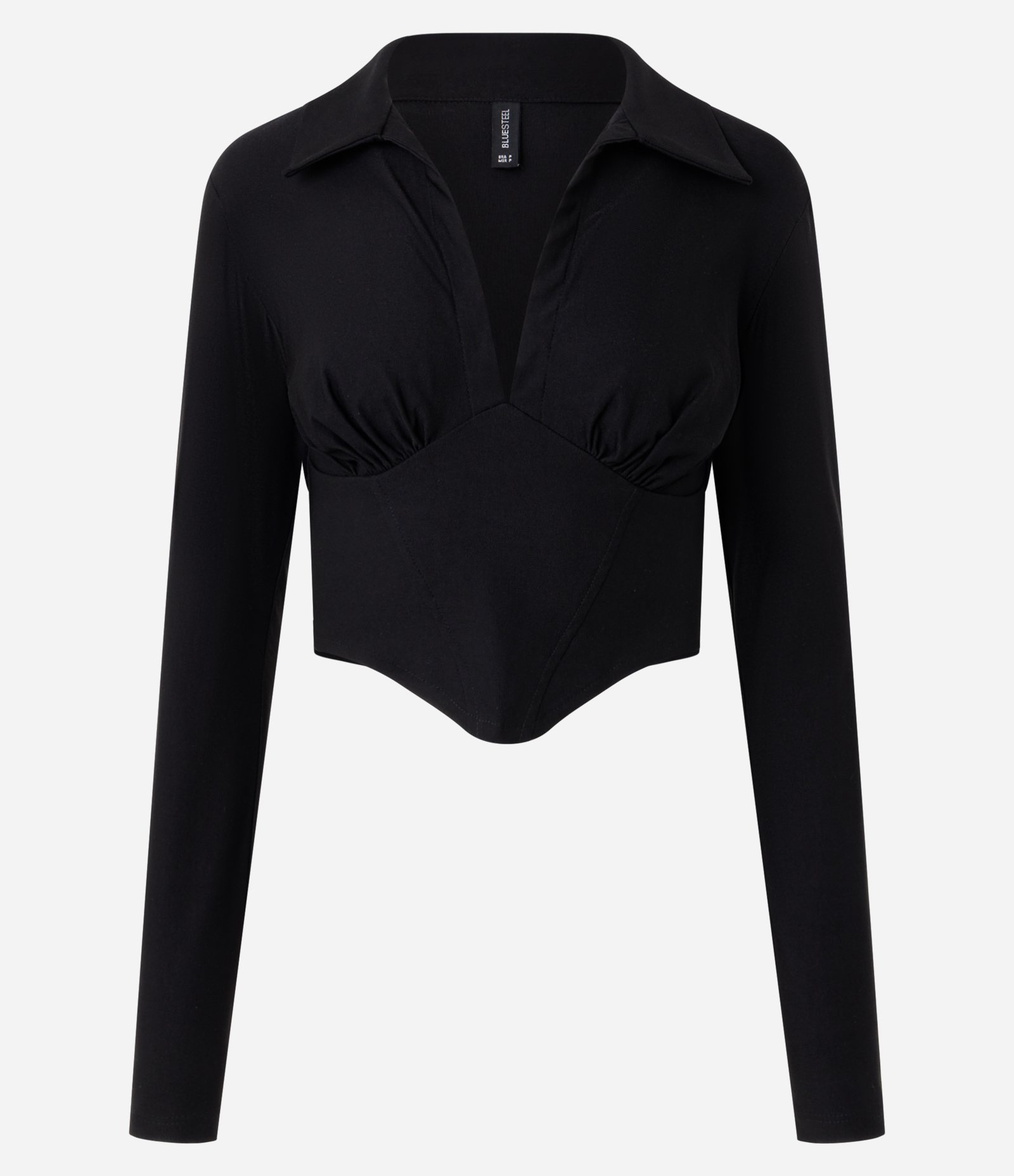 Blusa Corsetada em Bengaline Preto 5