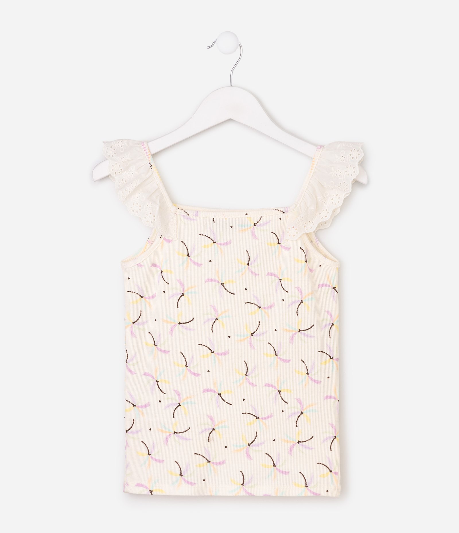 Blusa Infantil Em Algodão Estampa Tropical - Tam 5 a 14 anos Bege 3