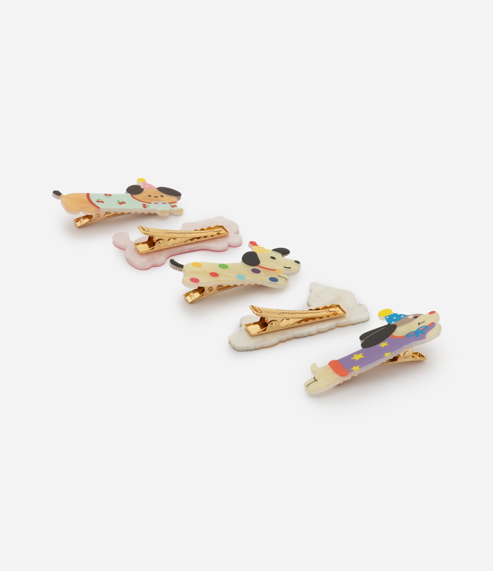 Kit 05 Presilhas Infantil com Formato Cachorros e Gatos – Tam U Sortido 2