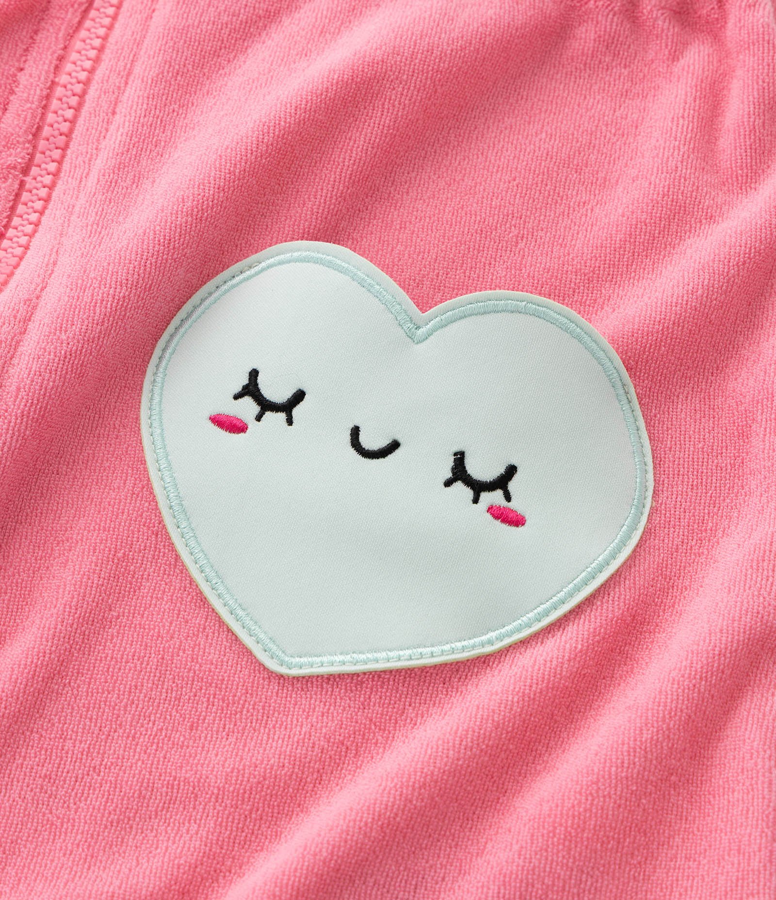 Roupão Infantil Em Algodão Atoalhado Accessories com Capuz e Bolso Interativo Tam 1 a 8 Anos Rosa 4