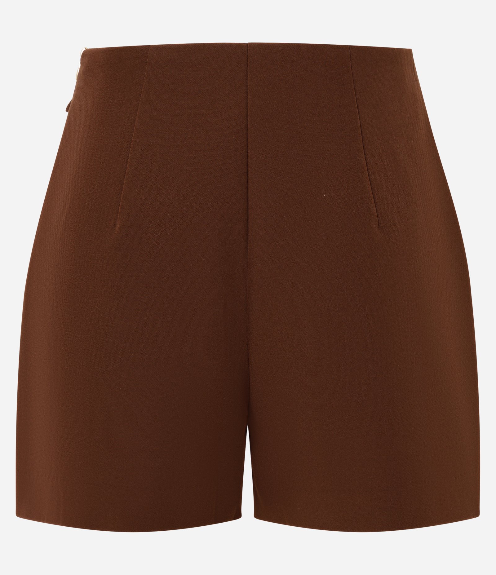 Short Saia Alfaiatado com Corrente Metálica Marrom 3