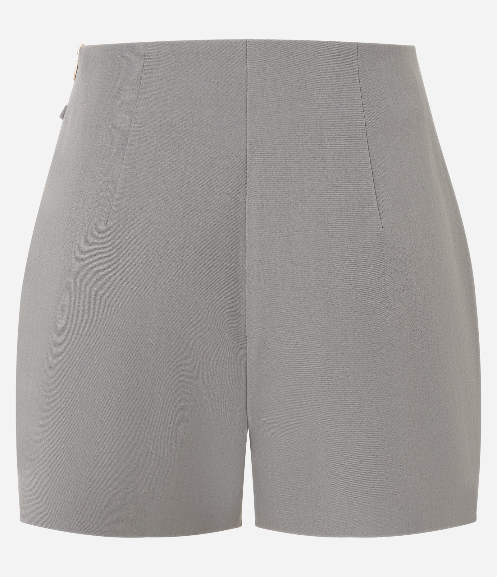 Short Saia Alfaiatado com Pregas Frontais e Corrente de Metal Cinza 6