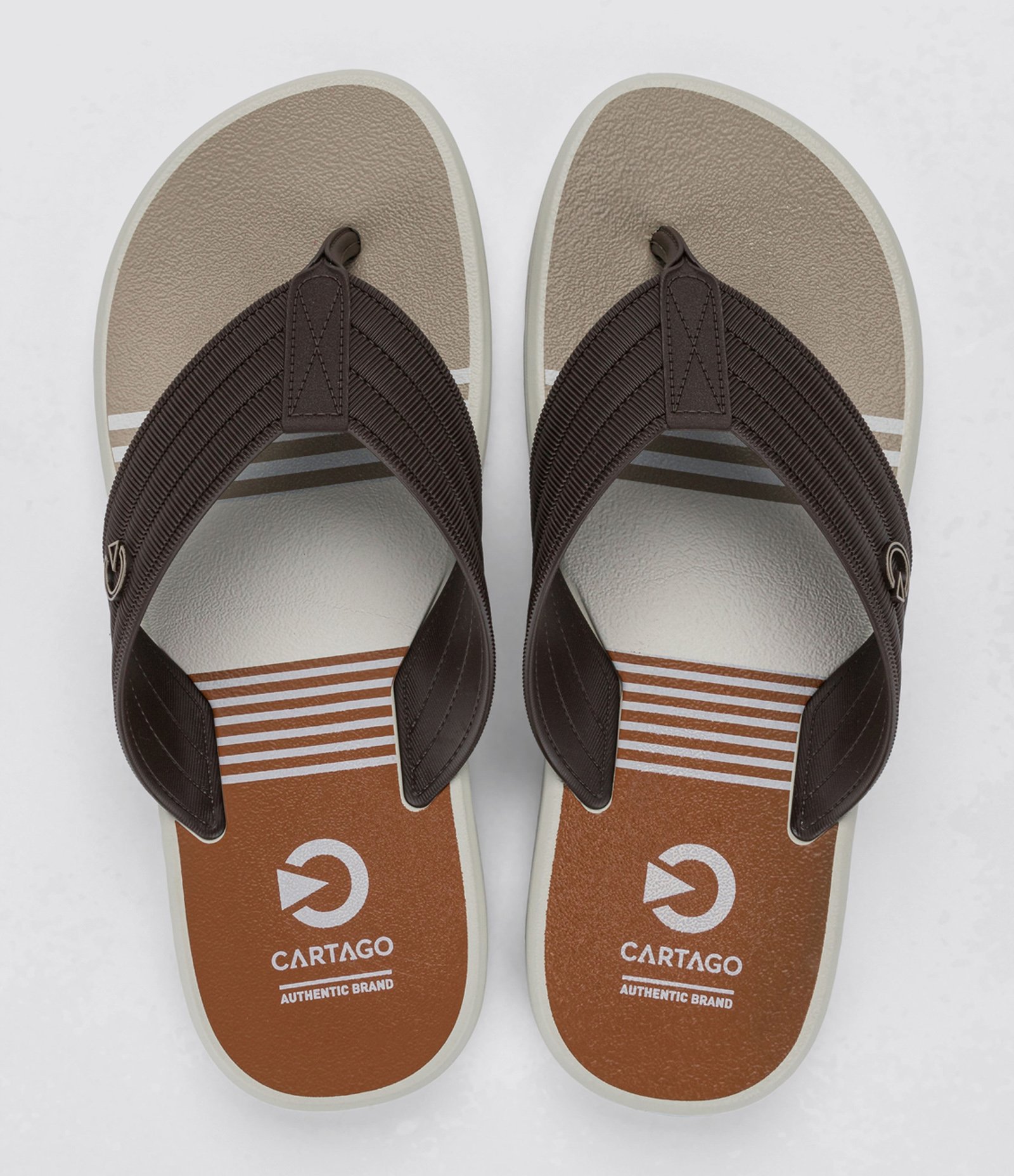 Chinelo de Dedo Cartago Montreal em PVC Marrom 3