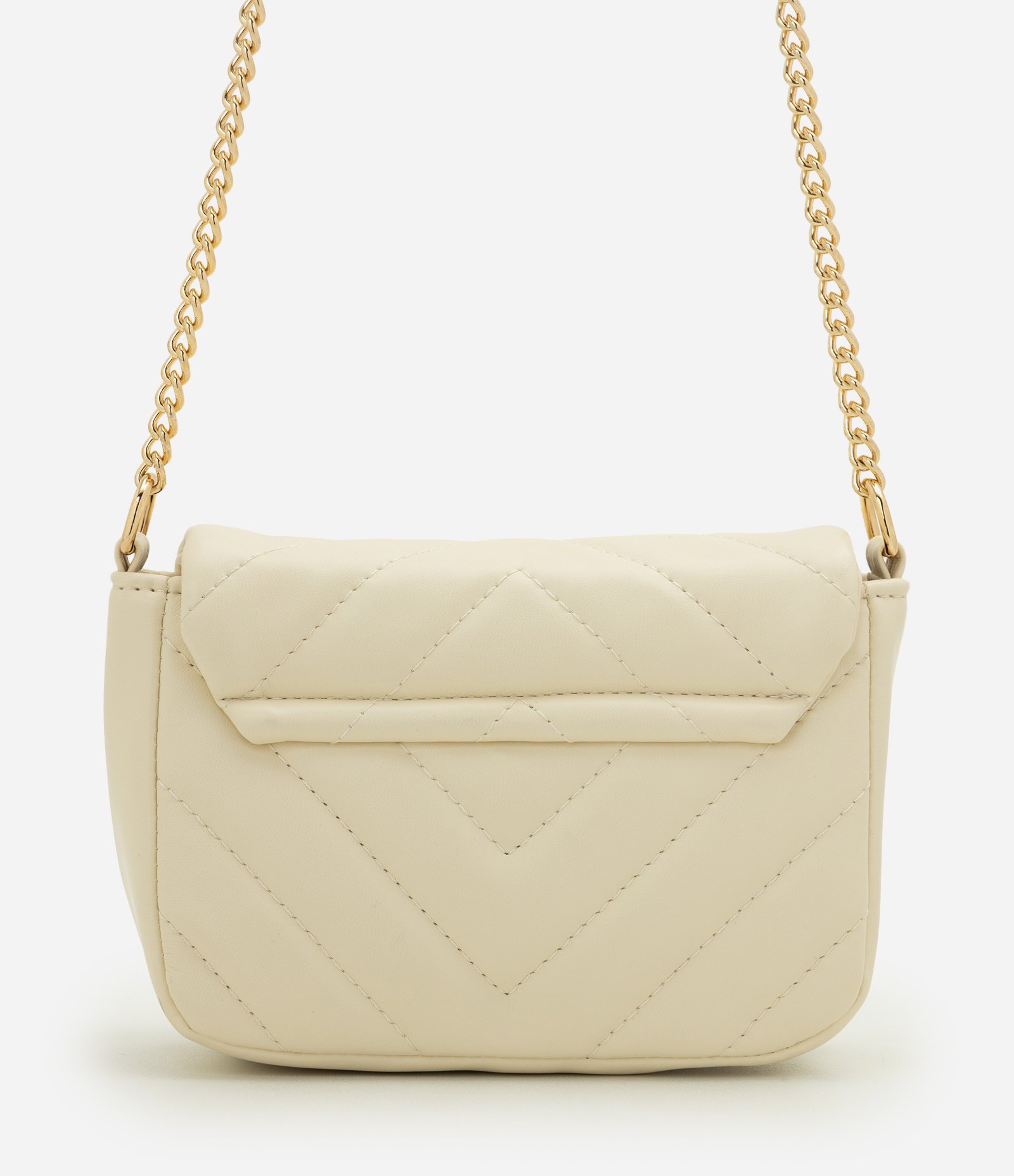 Bolsa Transversal Infantil com Coração Metalizado - Tam U Off White 3
