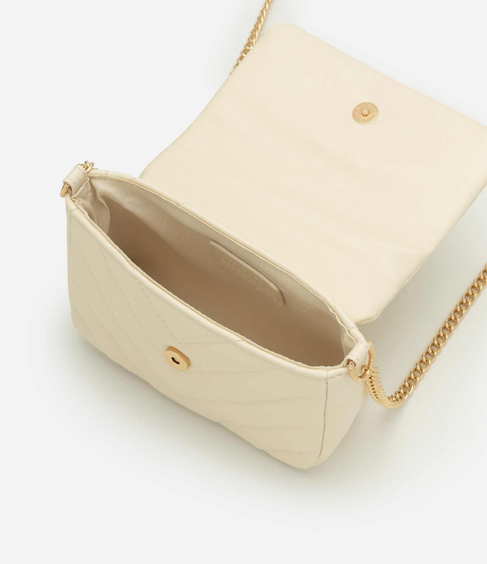 Bolsa Transversal Infantil com Coração Metalizado - Tam U Off White 5