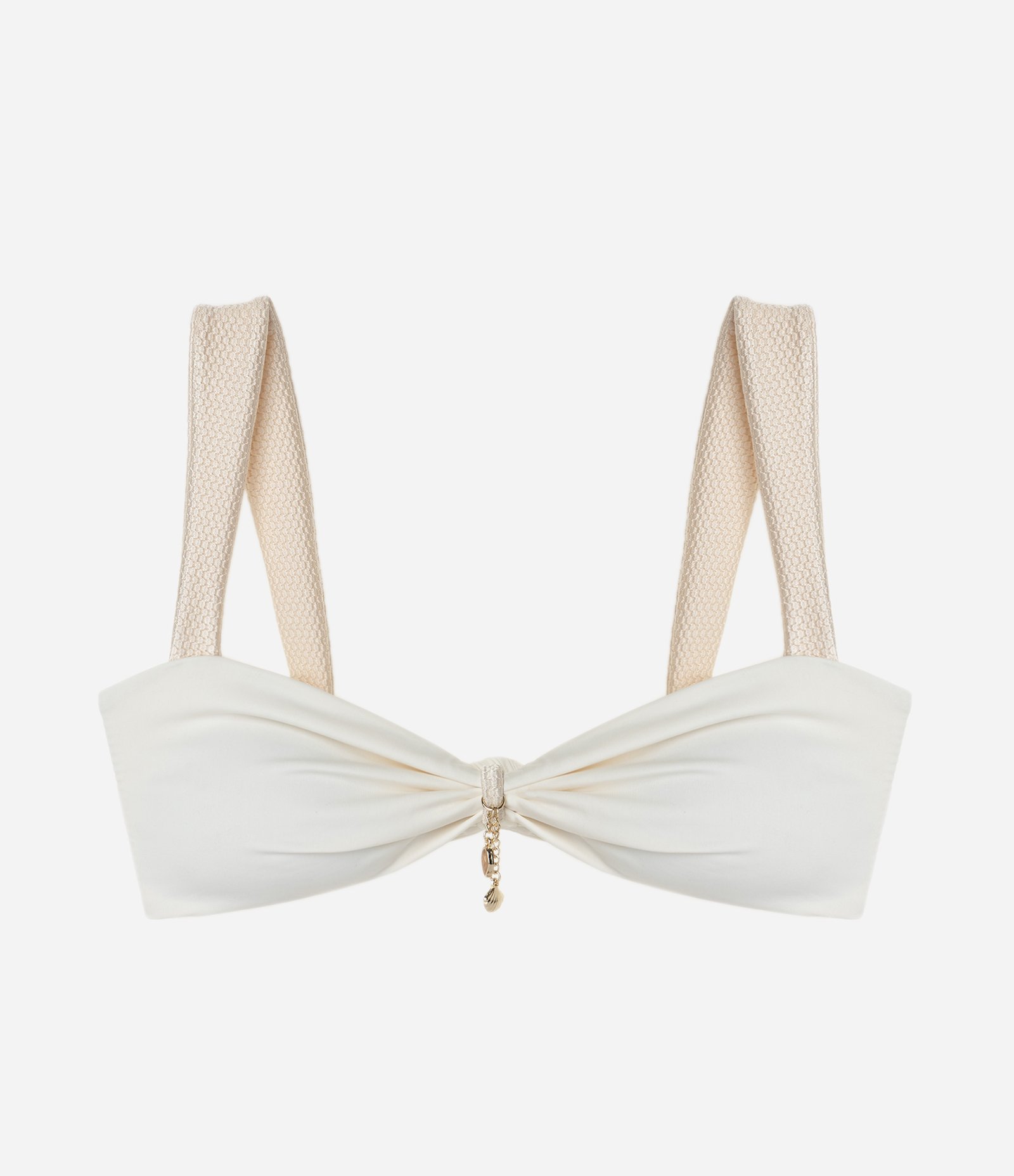 Biquíni Top Bandeau com Aviamento Branco 1