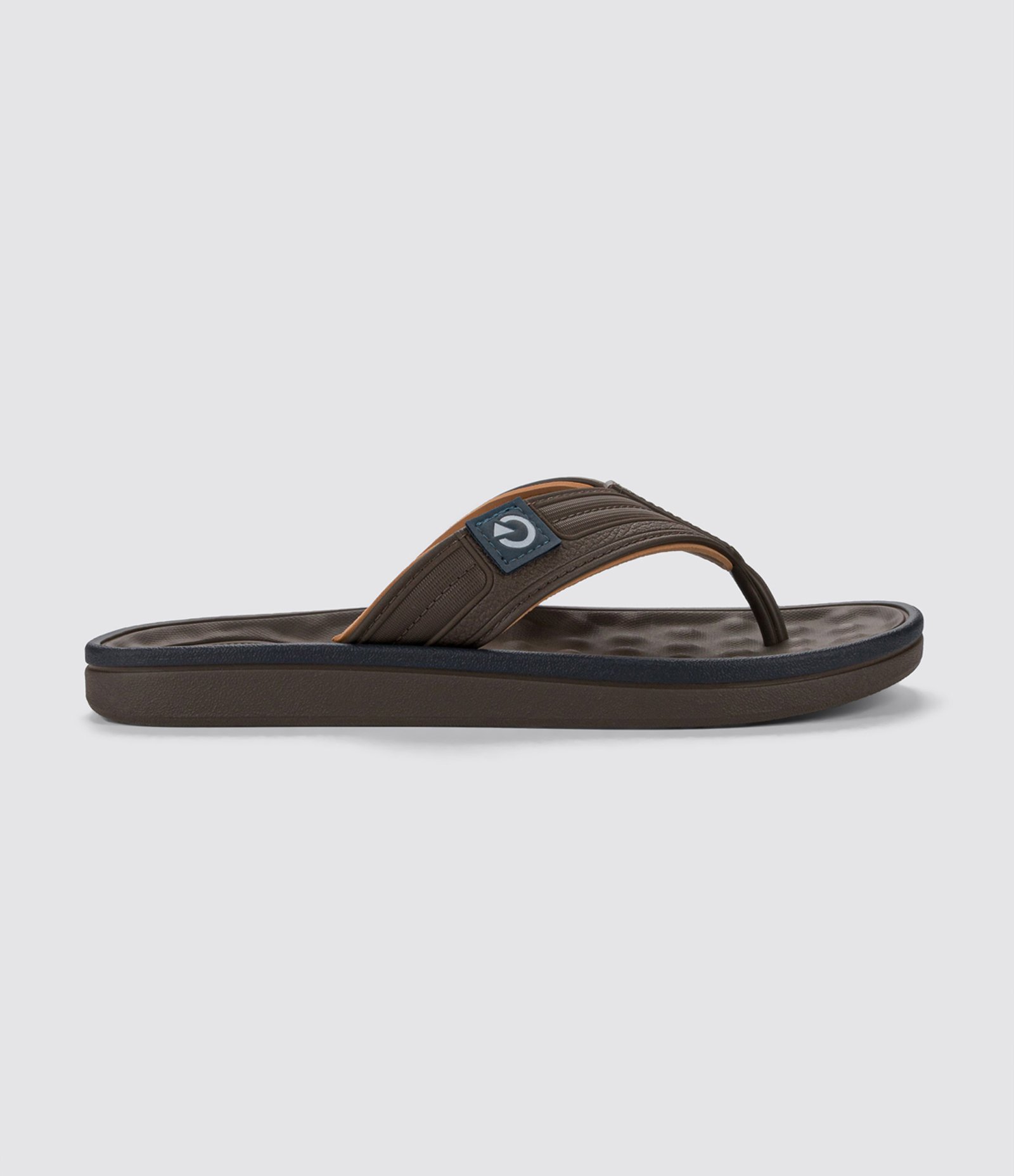 Chinelo Casual de Dedo com Palmilha Massageadora Marrom 2