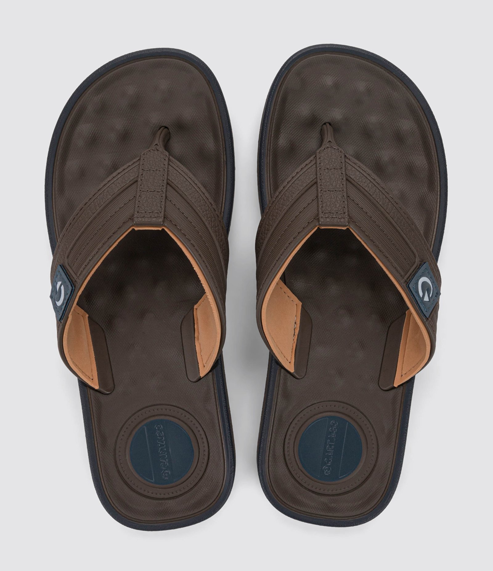 Chinelo Casual de Dedo com Palmilha Massageadora Marrom 3
