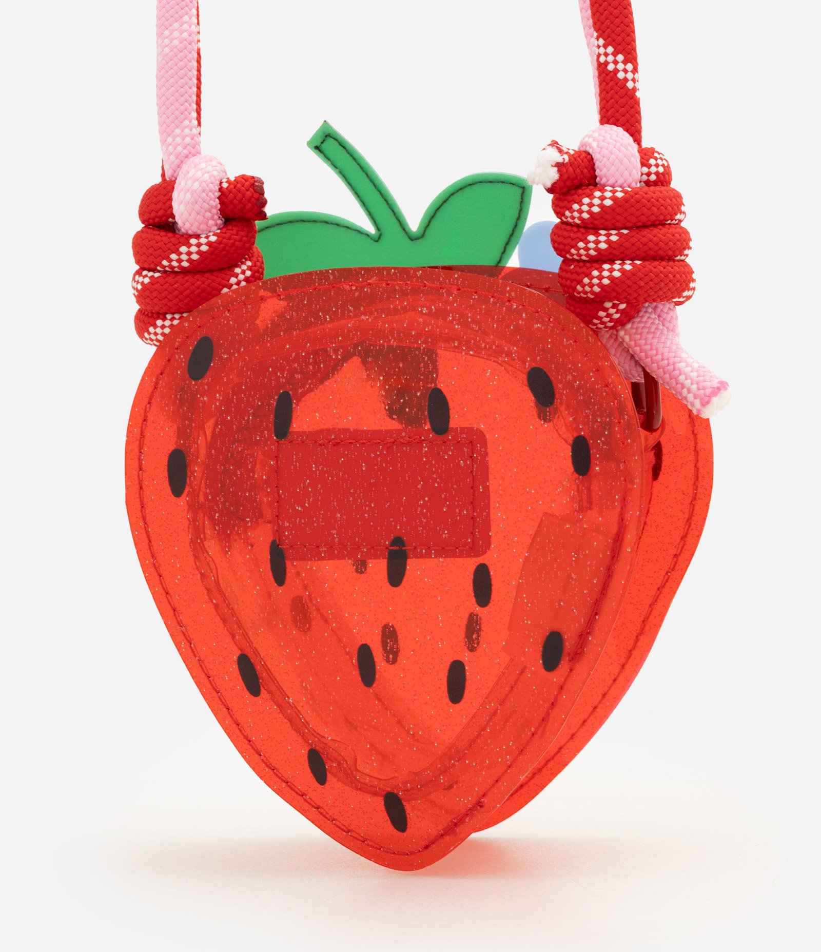 Bolsa Transversal Infantil com Formato de Moranguinho - Tam U Vermelho 3