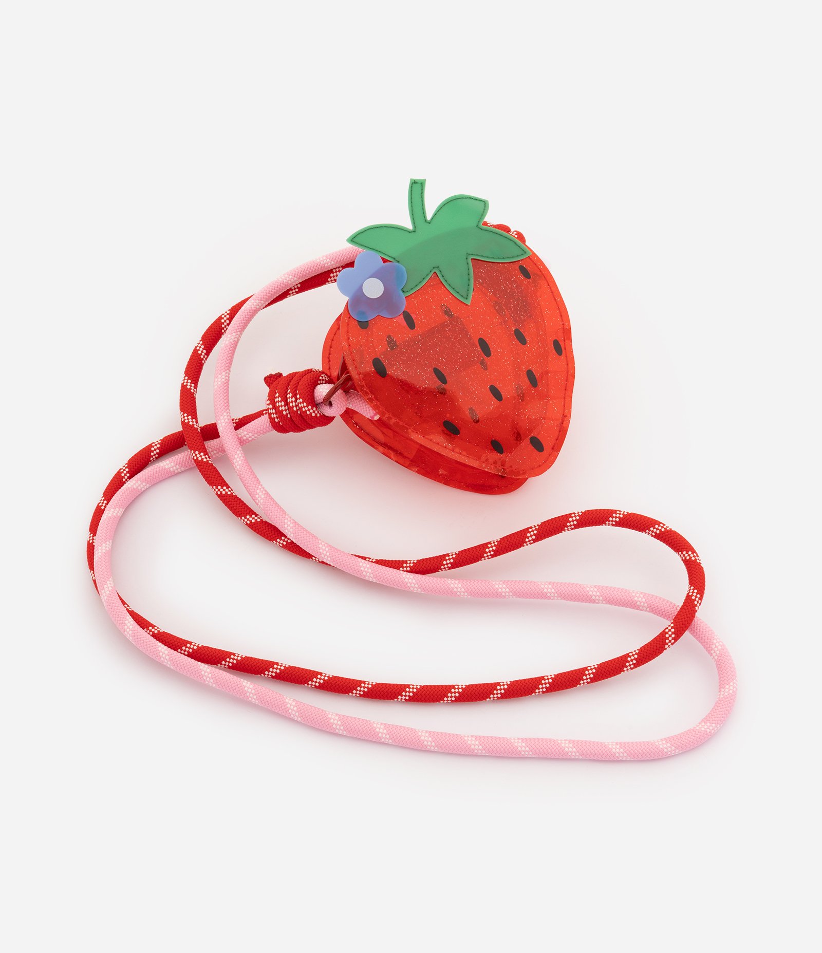Bolsa Transversal Infantil com Formato de Moranguinho - Tam U Vermelho 6