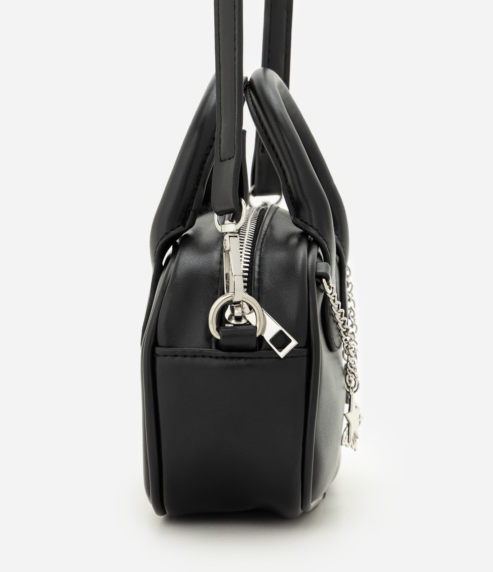 Bolsa Infantil PU Transversal com corrente e pins - Tam Único Preto 2