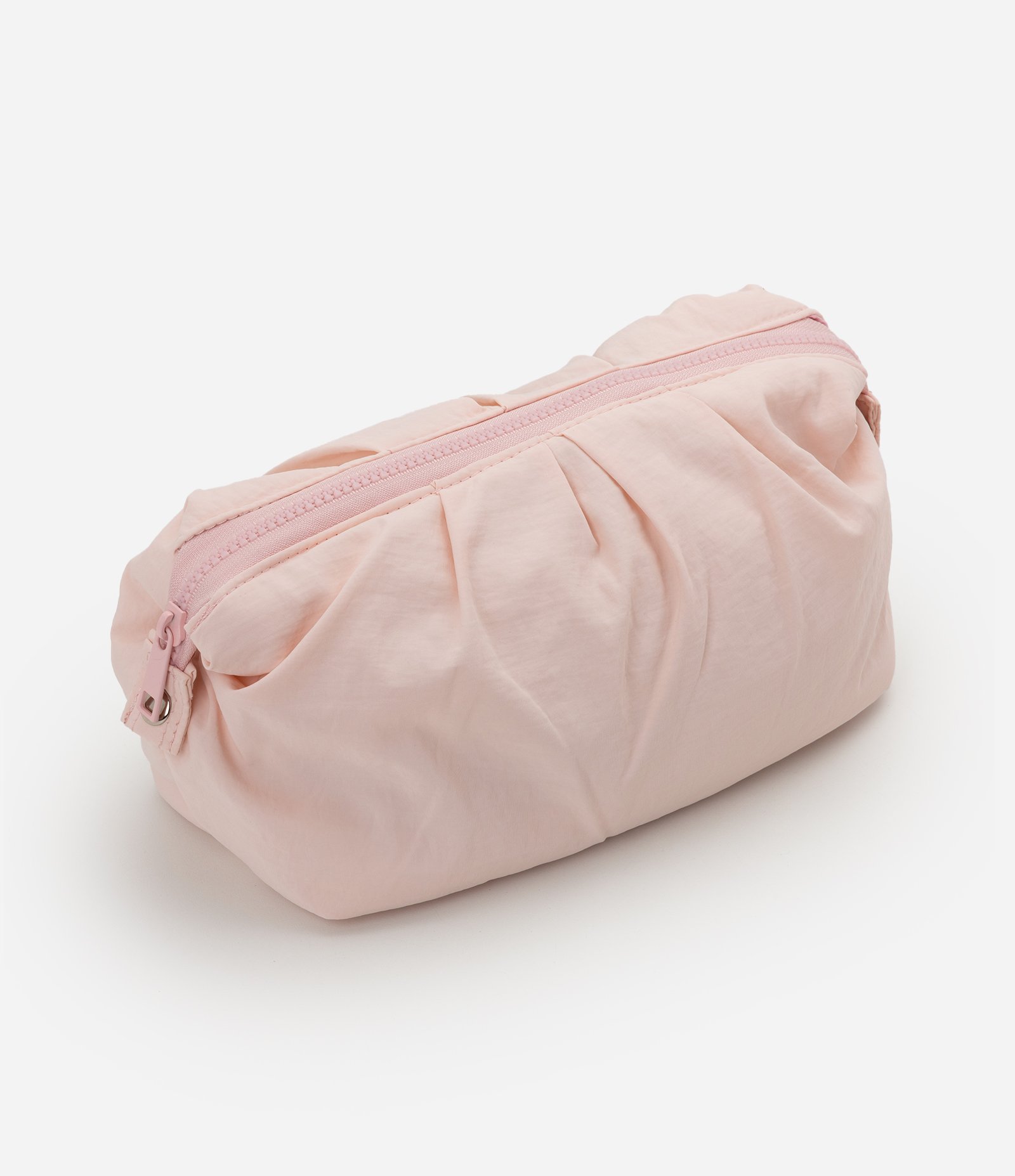Necessaire Trapézio em Poliamida com Fechamento por Zíper Rosa 1