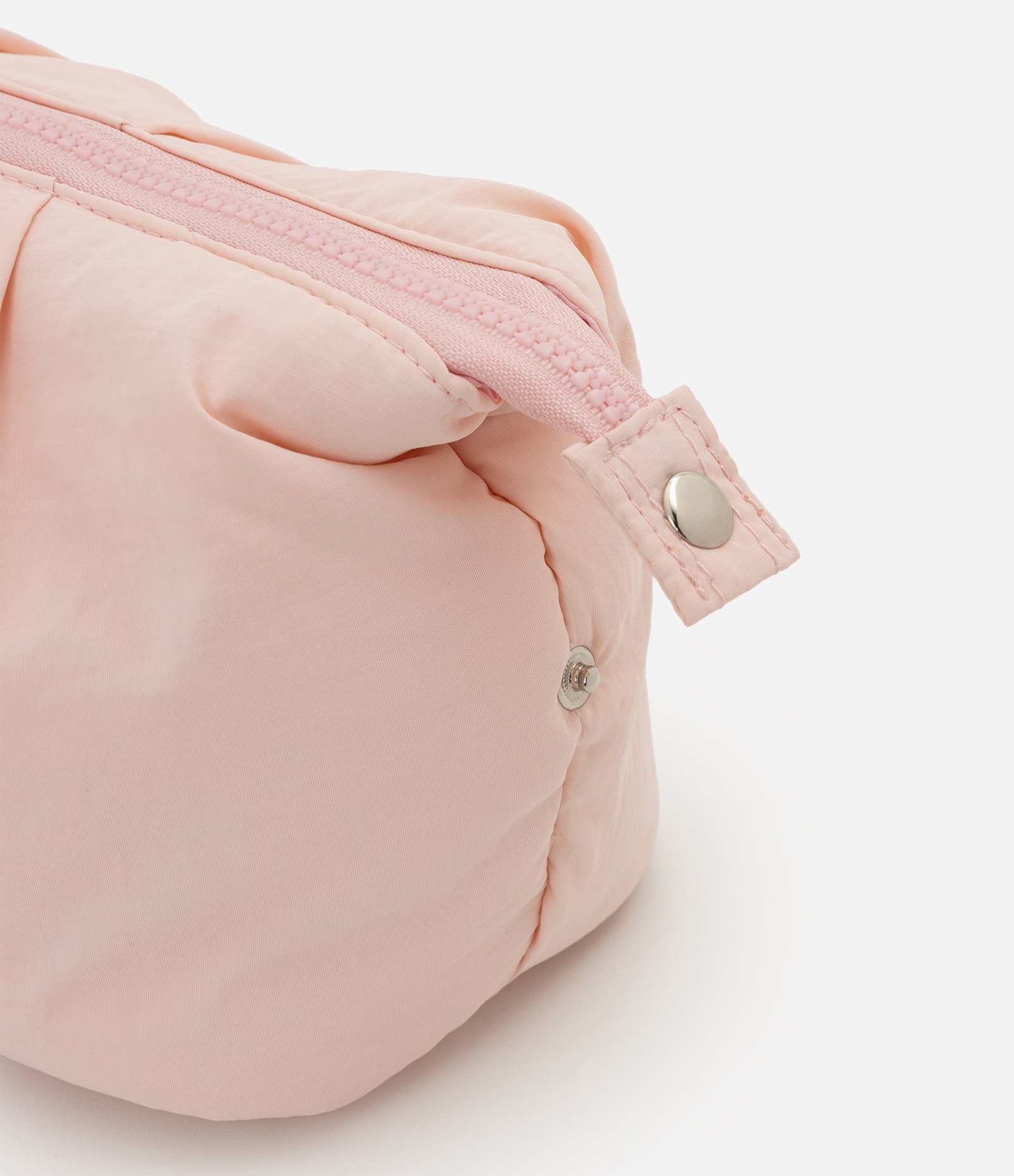 Necessaire Trapézio em Poliamida com Fechamento por Zíper Rosa 4